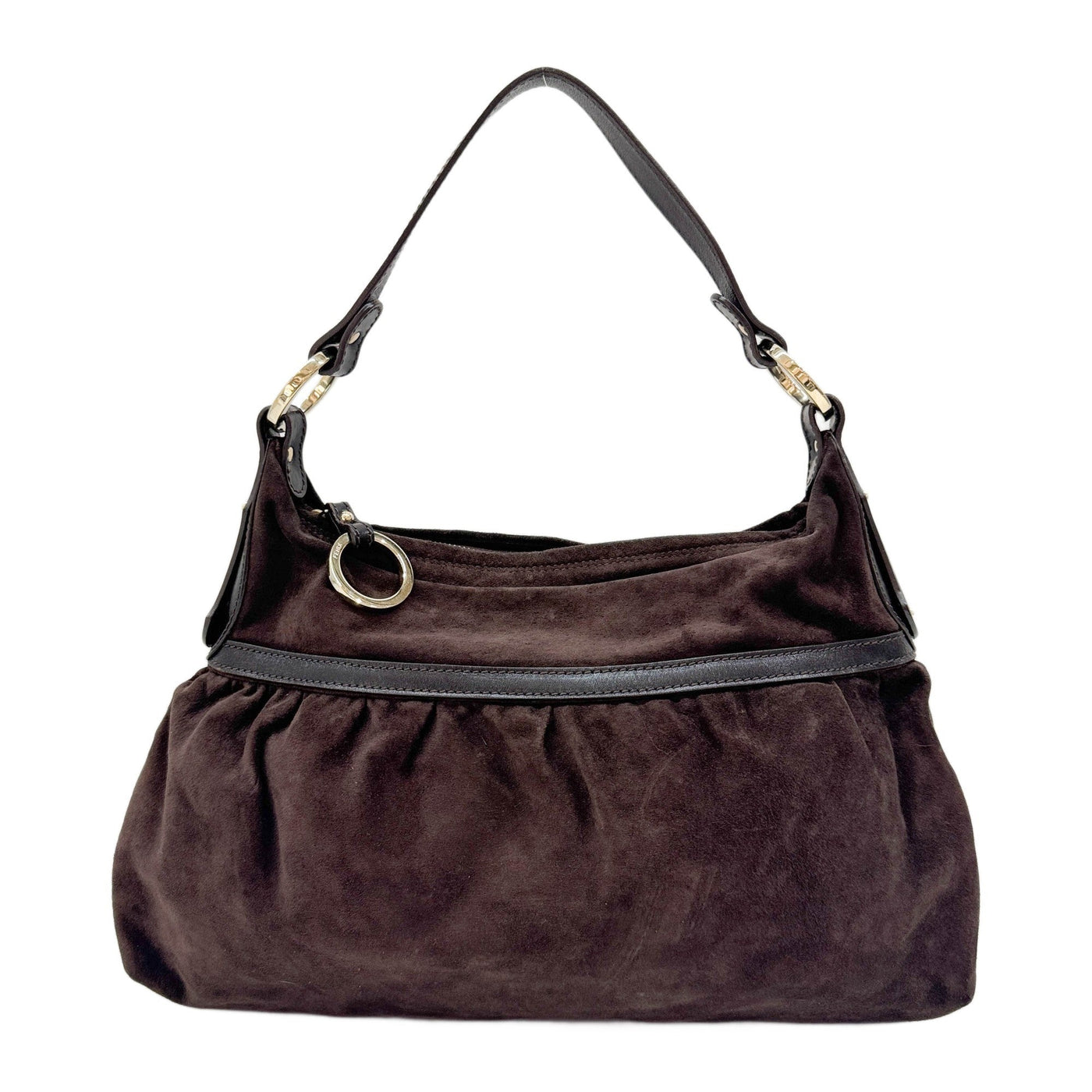 Chef Brown Suede Shoulder Bag
