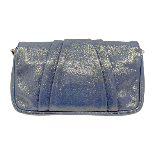Mia Iridescent Blue Leather Shoulder Bag