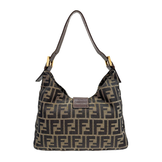 Brown Zucca Canvas Shoulder Bag