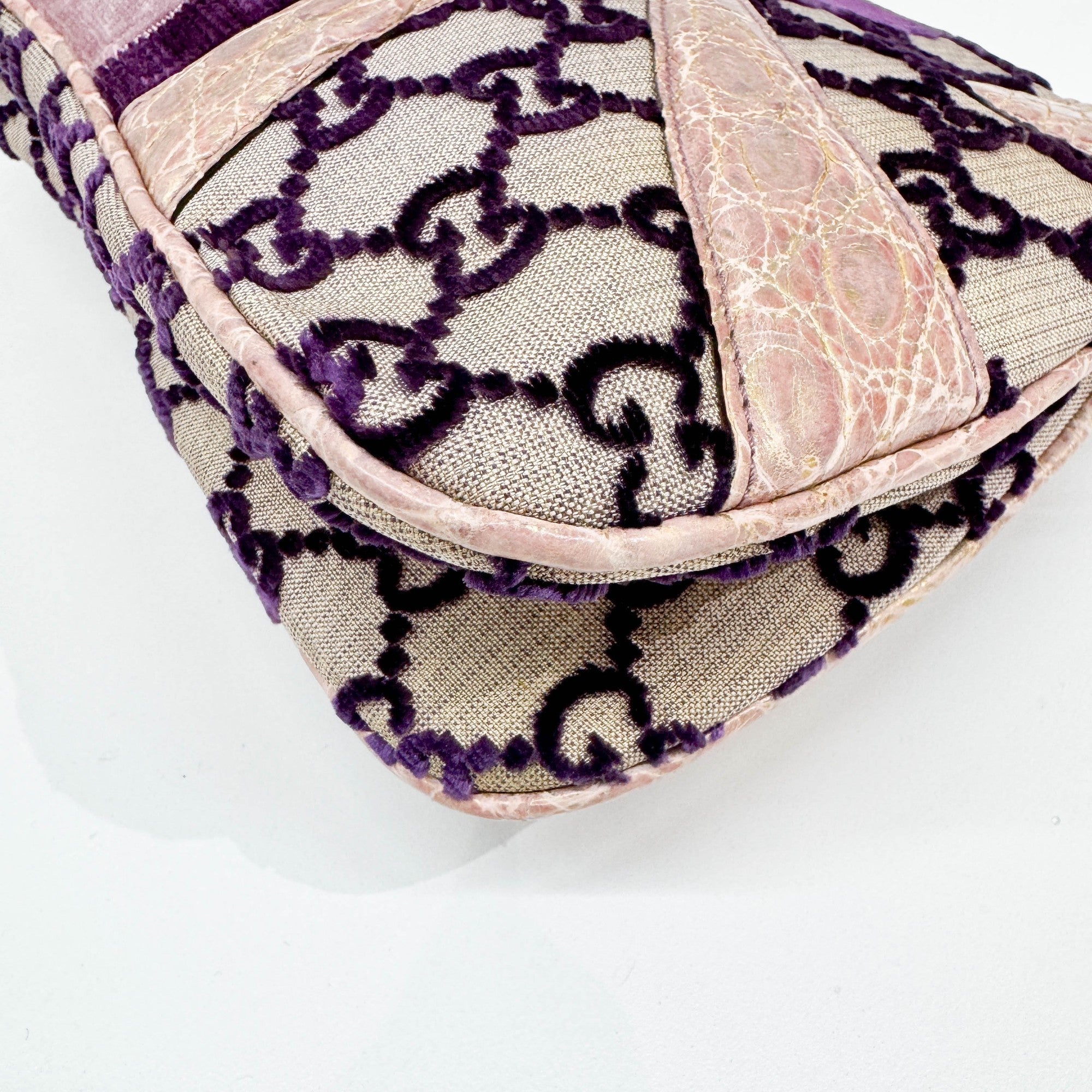 Rhinestone Dragons Multicolor GG Canvas Shoulder Bag