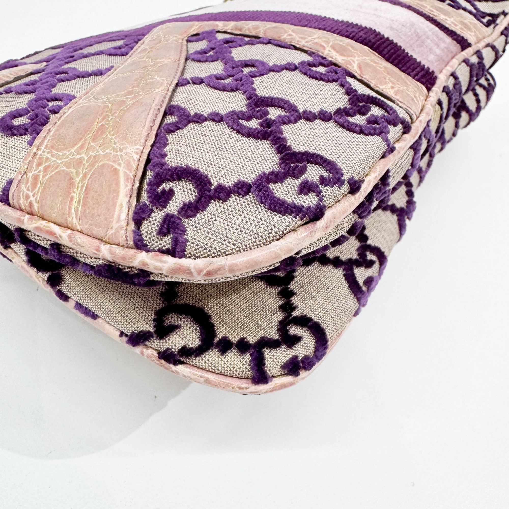 Rhinestone Dragons Multicolor GG Canvas Shoulder Bag