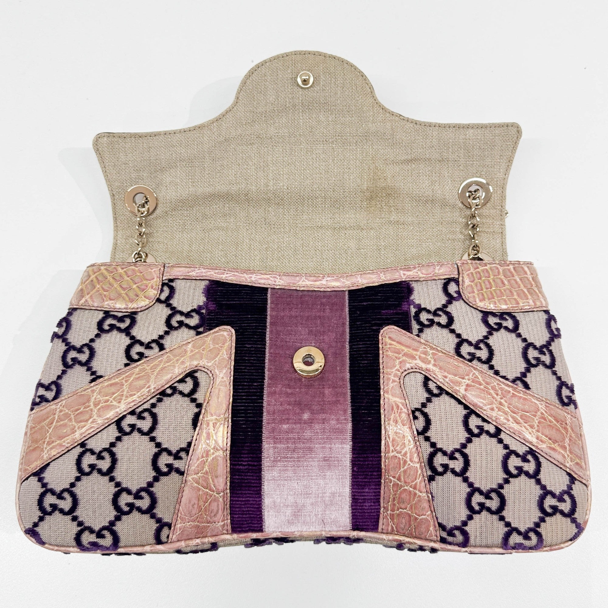 Rhinestone Dragons Multicolor GG Canvas Shoulder Bag