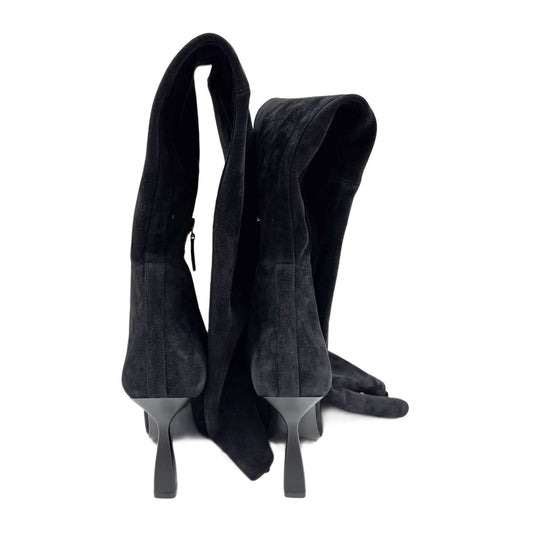 39 Black Suede Over the Knee Boots