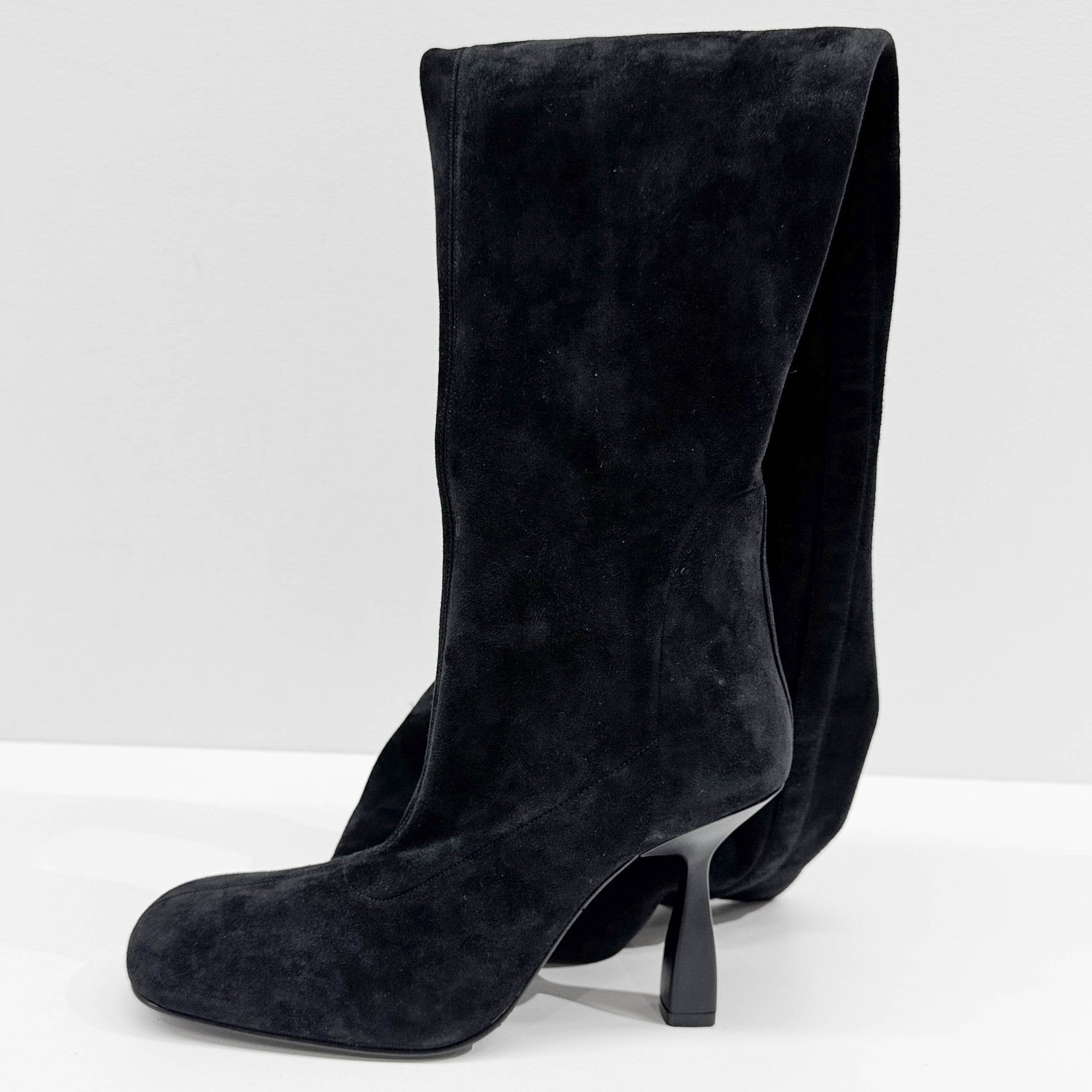 39 Black Suede Over the Knee Boots