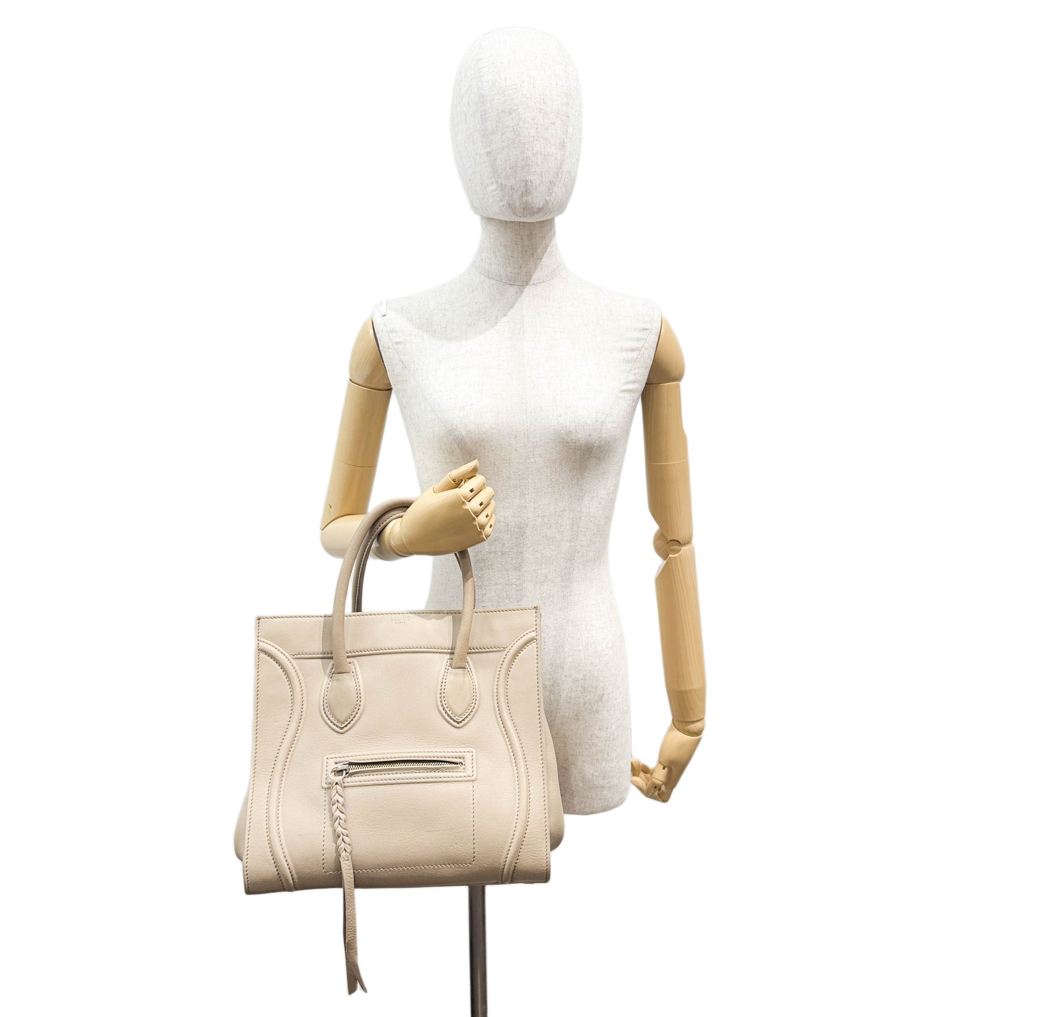 Luggage Phantom Taupe Leather Hand Bag