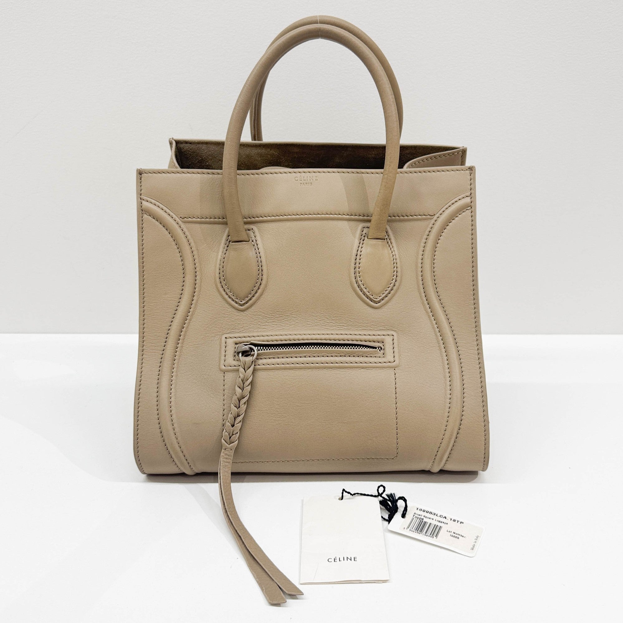 Luggage Phantom Taupe Leather Hand Bag