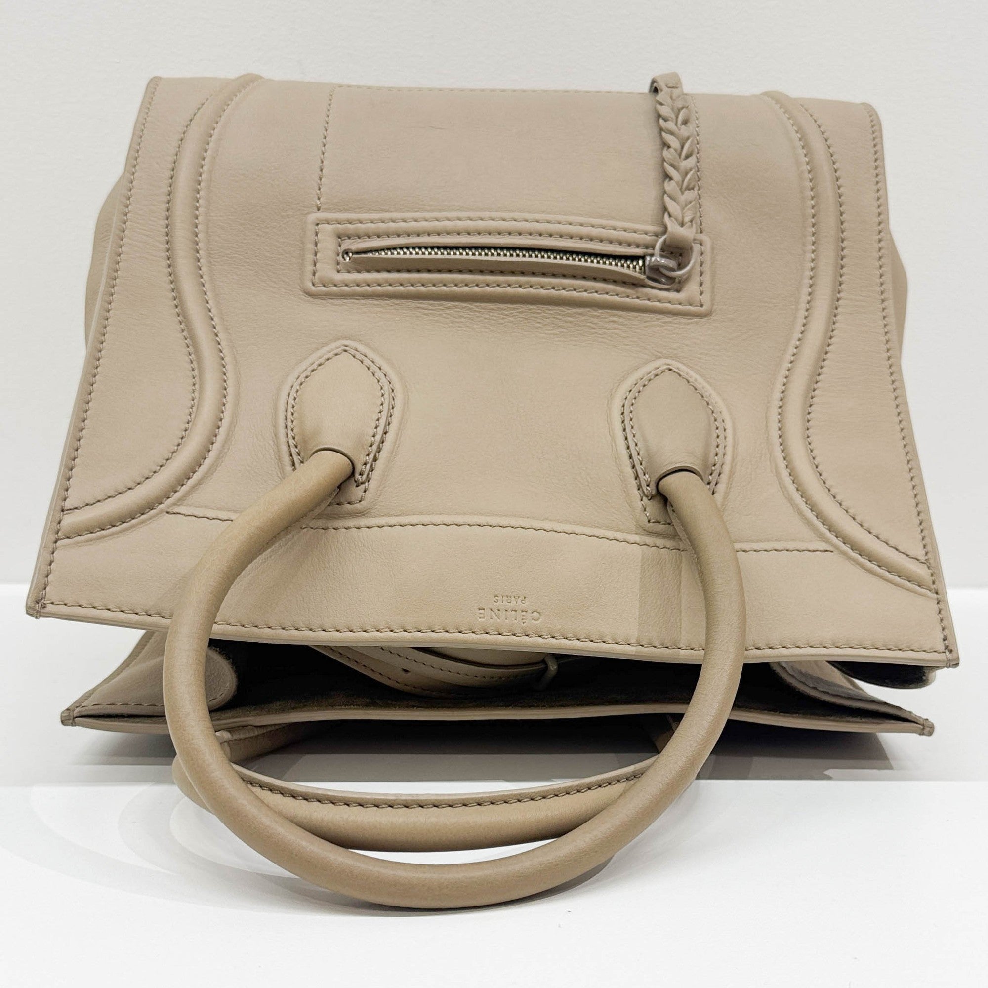 Luggage Phantom Taupe Leather Hand Bag