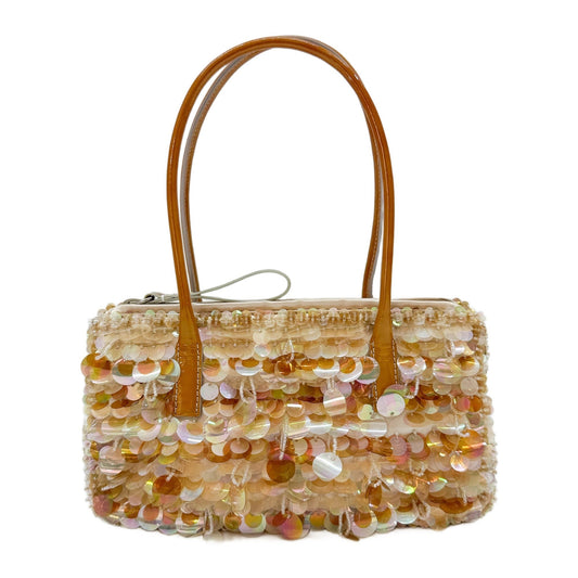 Orange Beads & Sequins Hand Bag