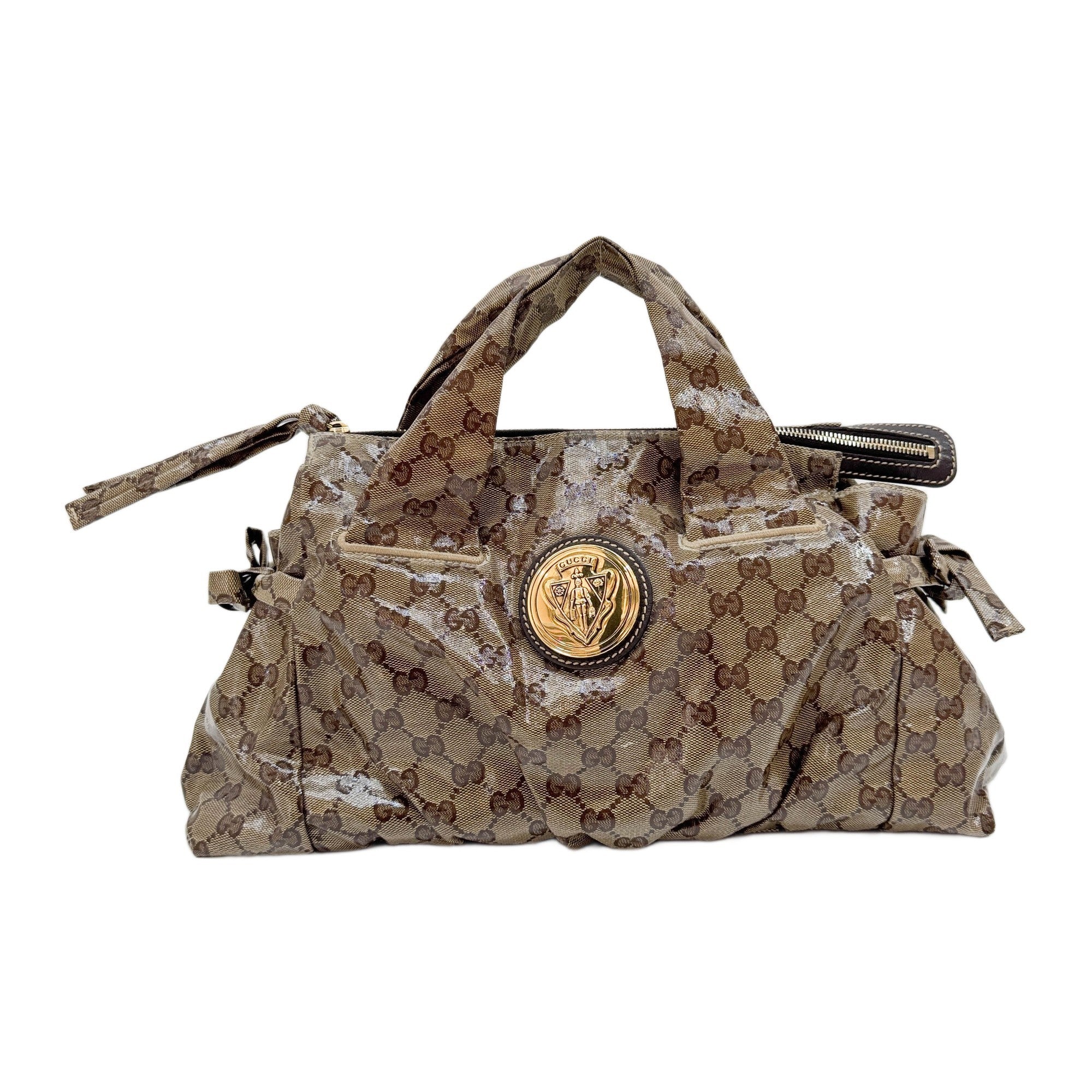 Hysteria Brown GG Canvas Hand Bag