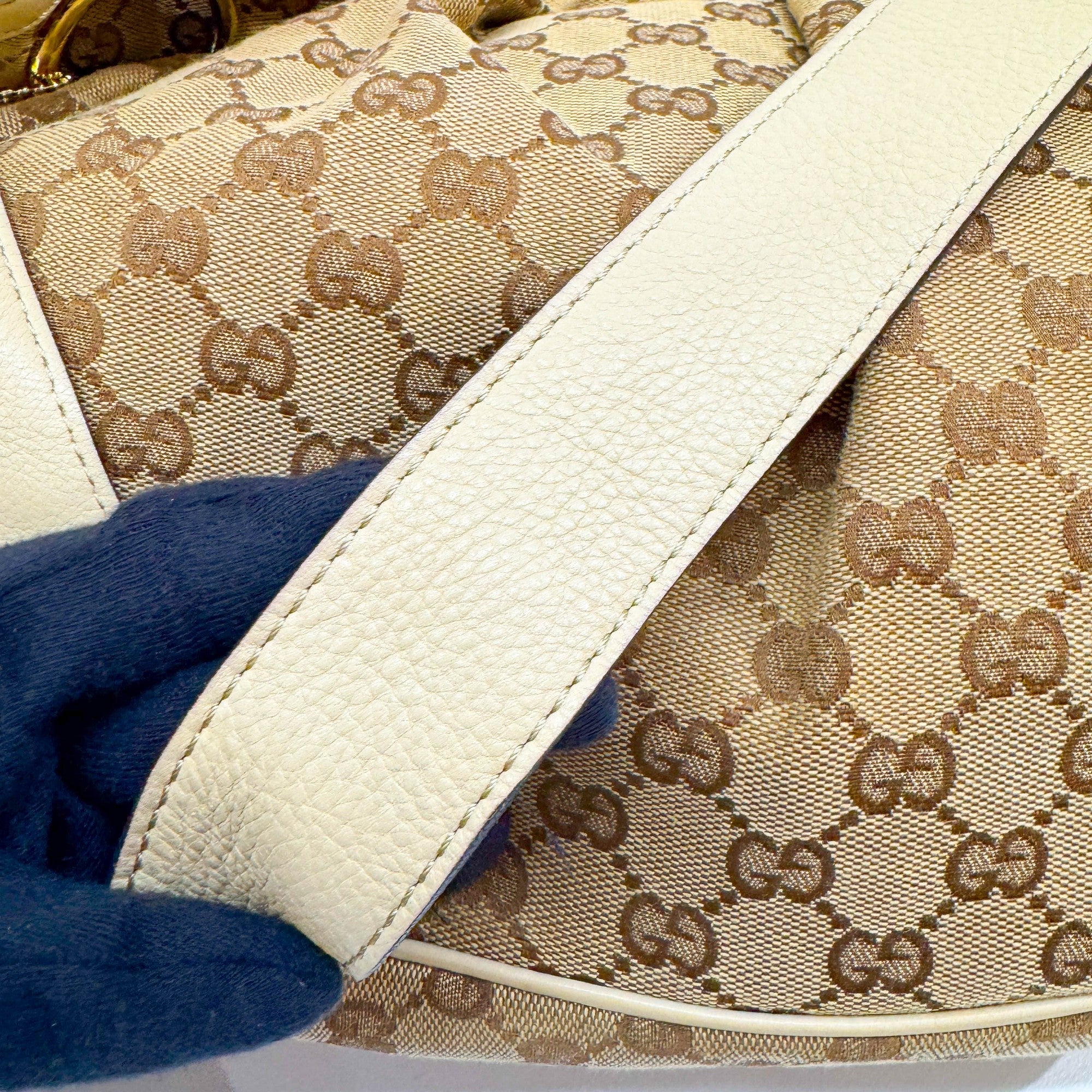 Sukey Tan GG Canvas Shoulder Bag