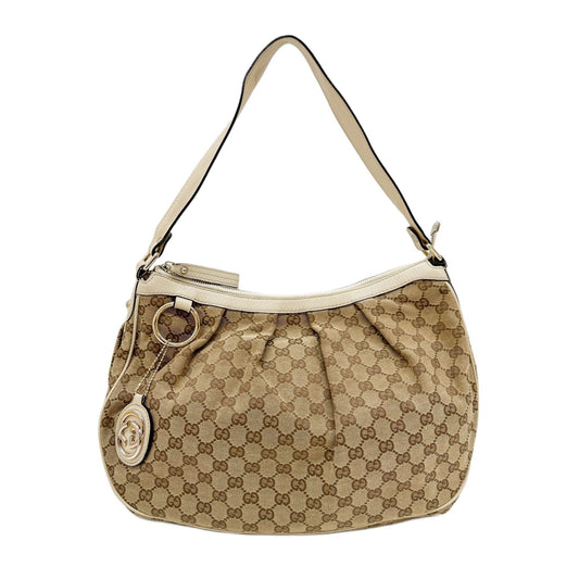 Sukey Tan GG Canvas Shoulder Bag