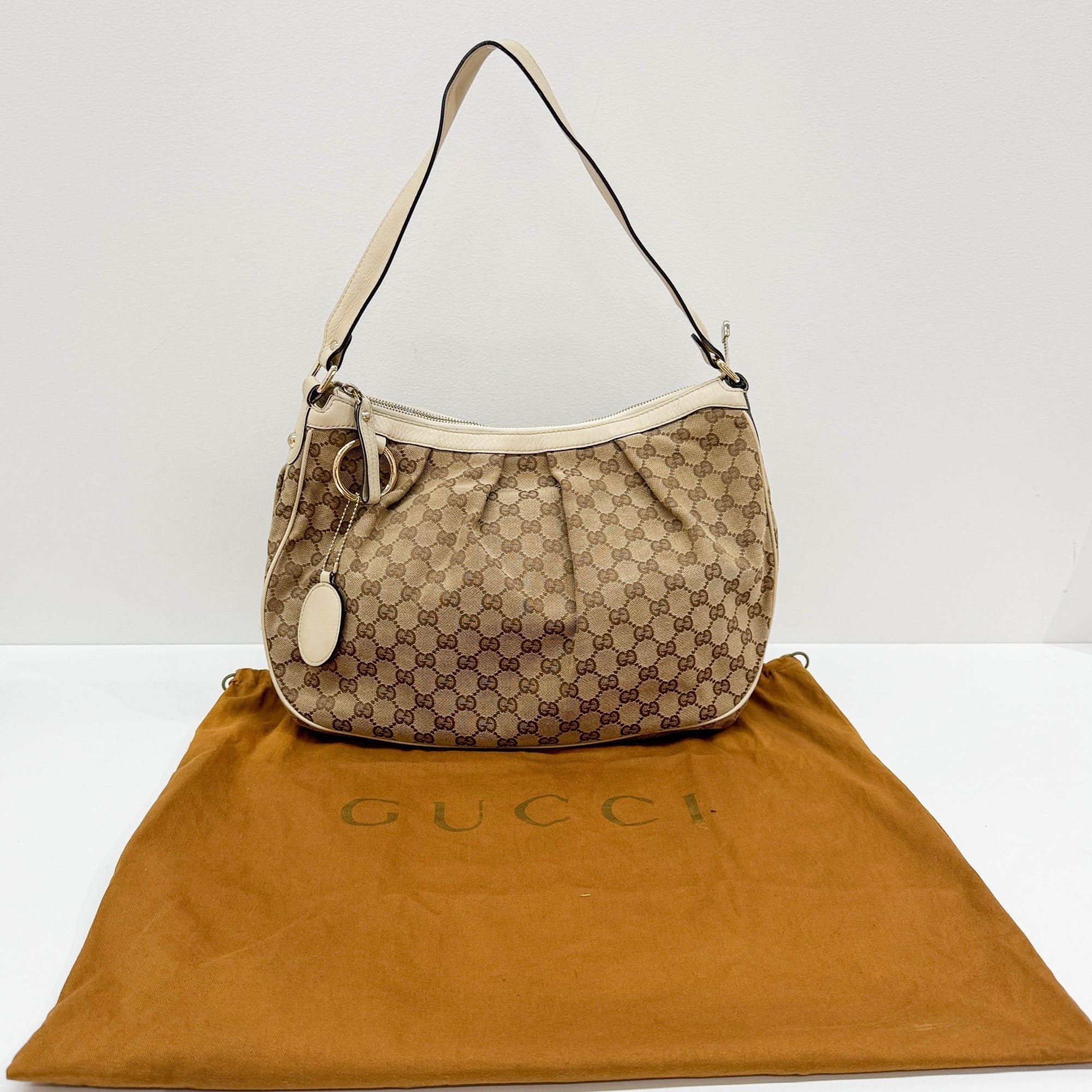 Sukey Tan GG Canvas Shoulder Bag