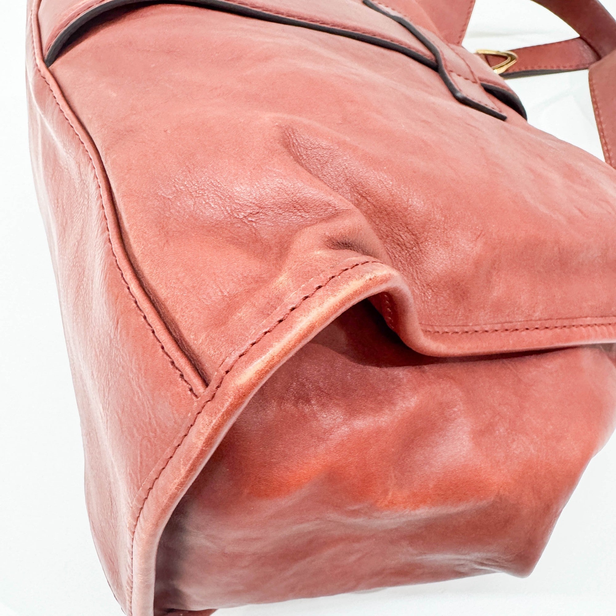 Stirrup Rust Leather Shoulder Bag