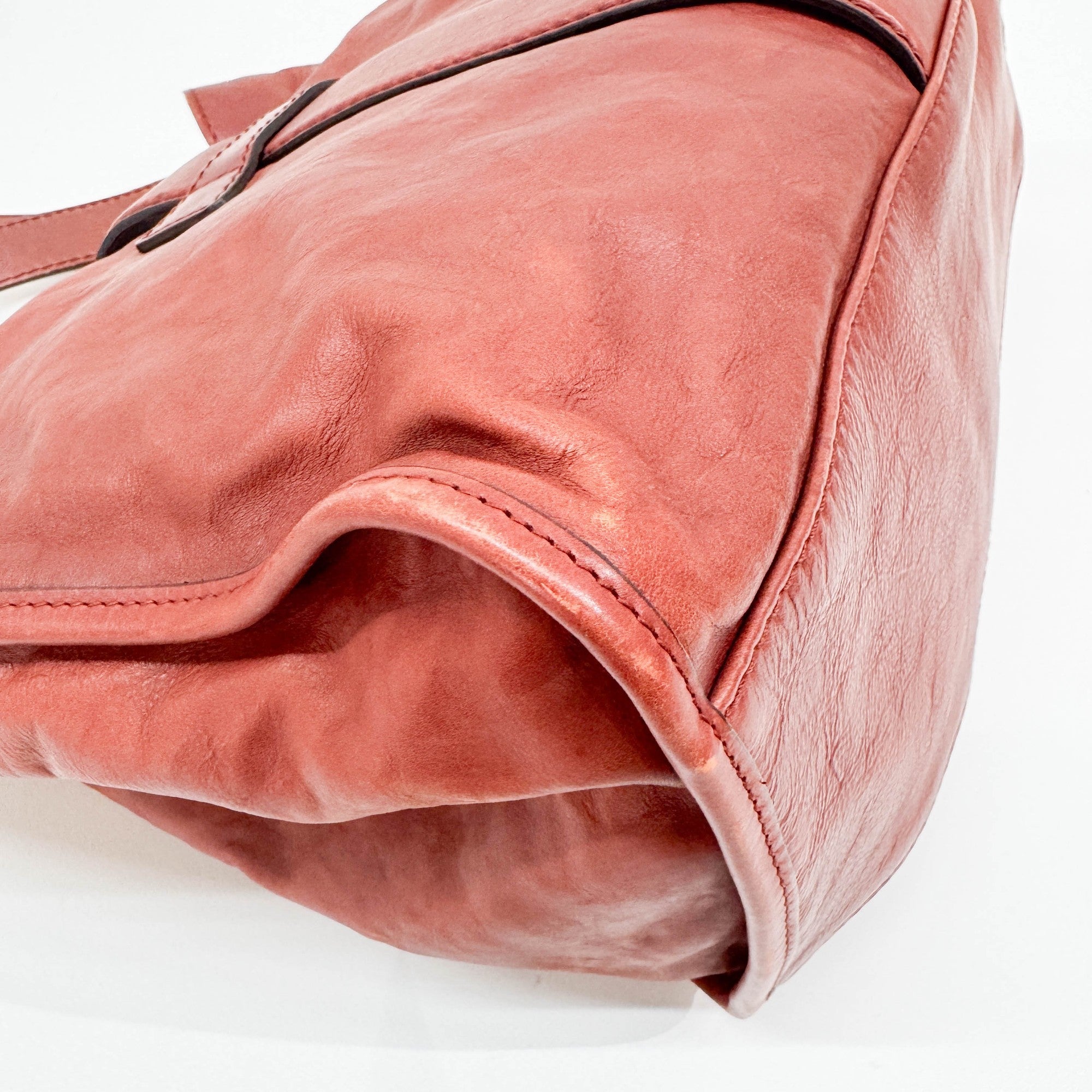 Stirrup Rust Leather Shoulder Bag