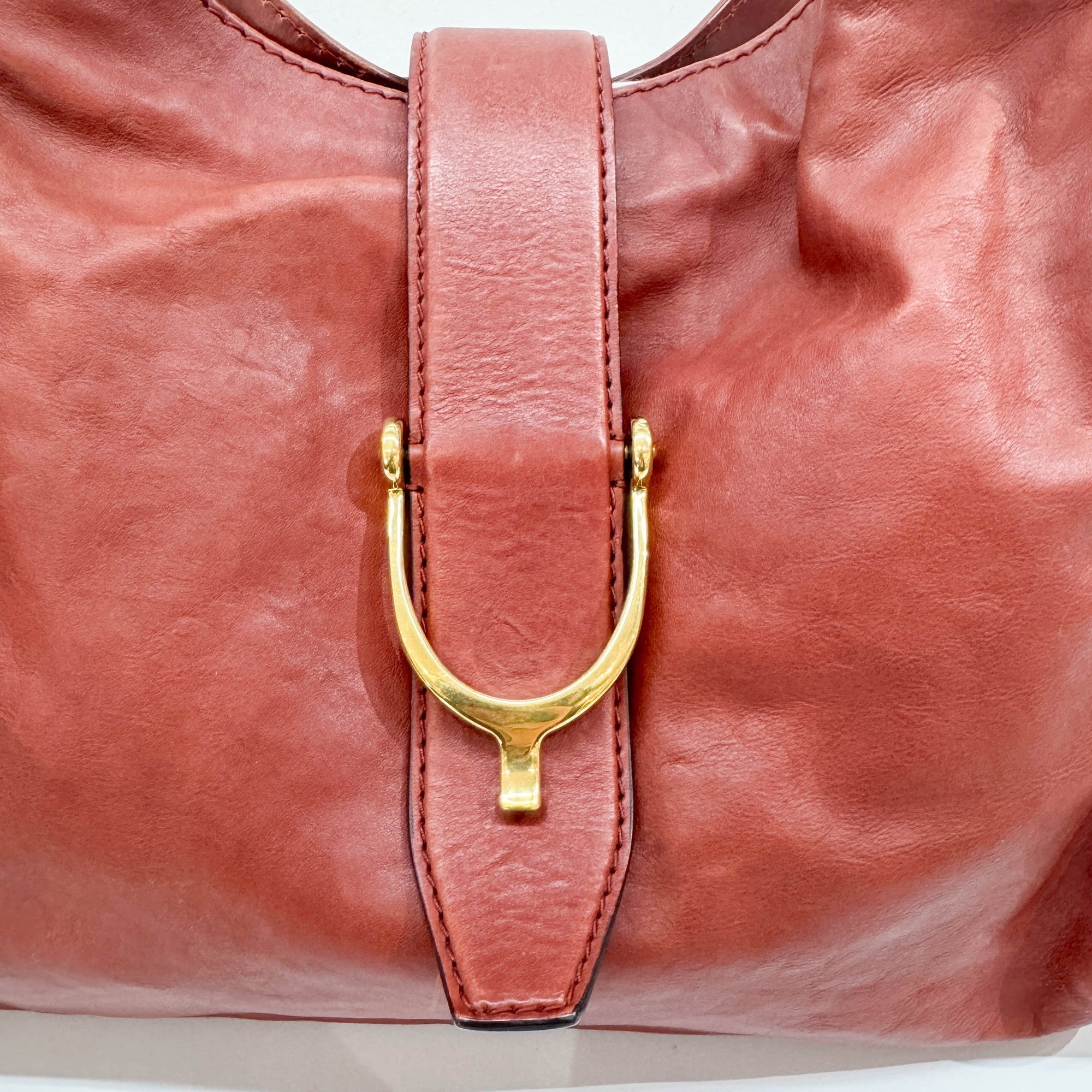 Stirrup Rust Leather Shoulder Bag