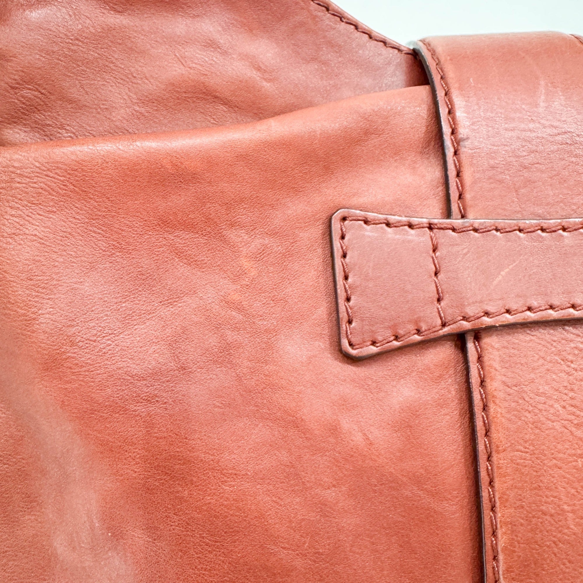 Stirrup Rust Leather Shoulder Bag