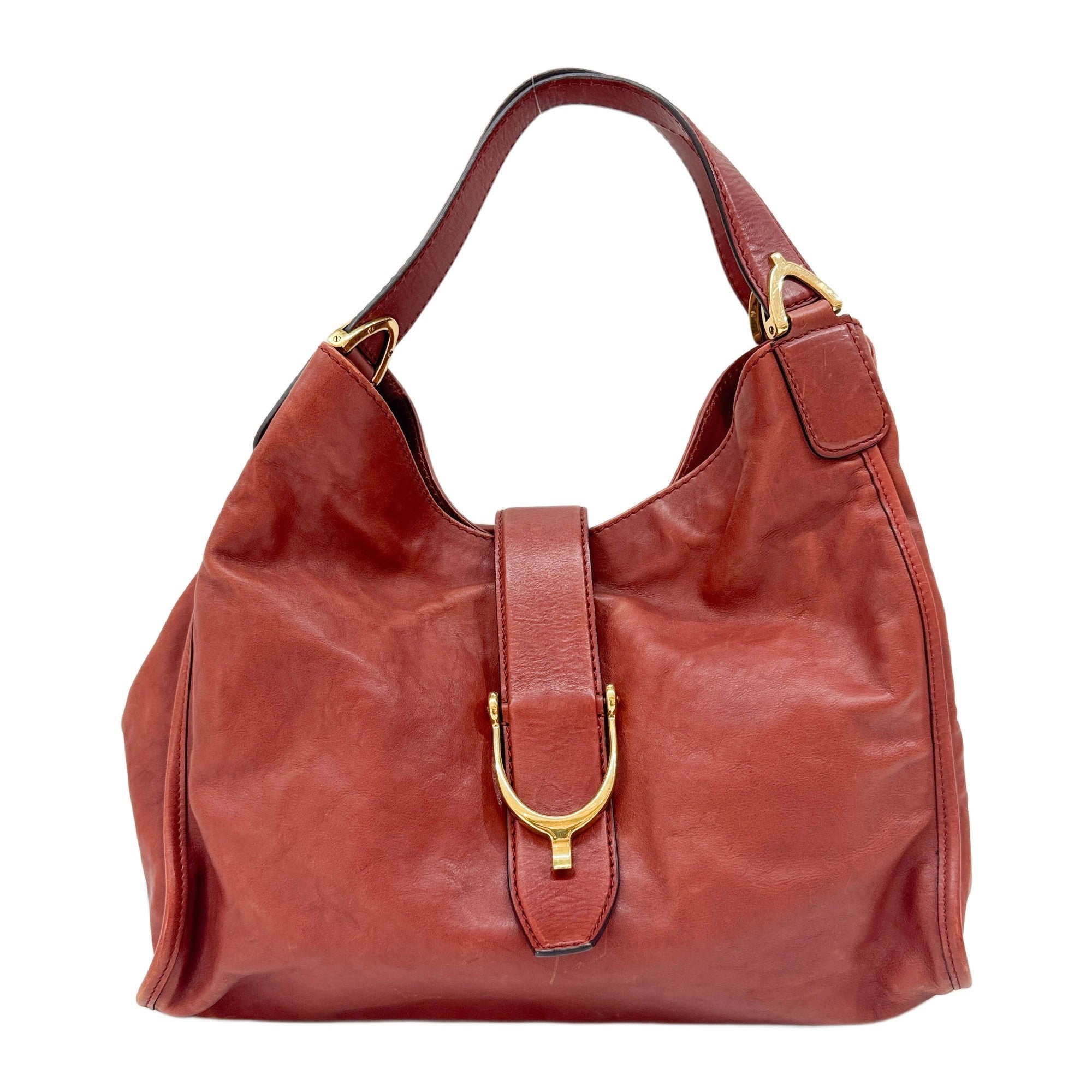 Stirrup Rust Leather Shoulder Bag
