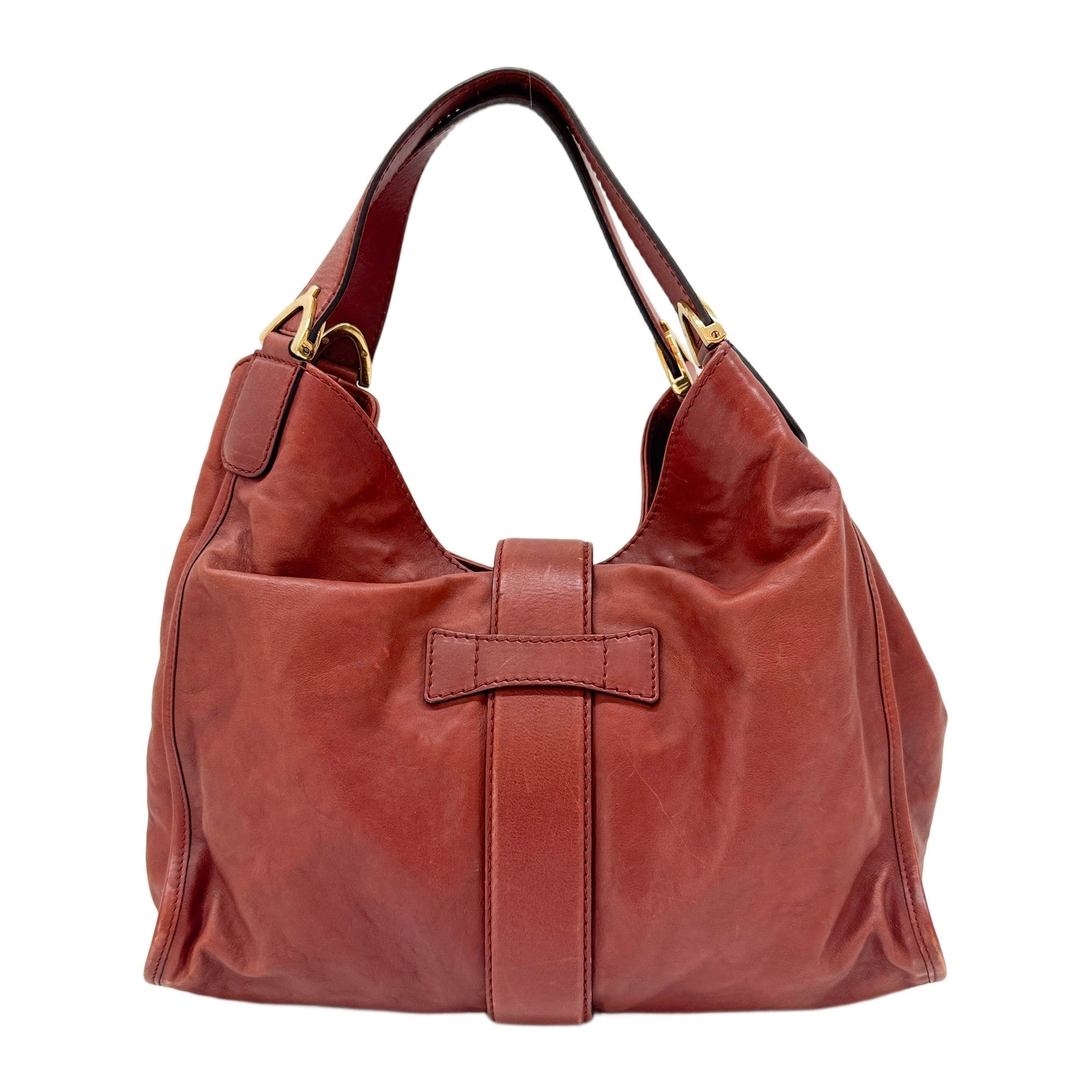 Stirrup Rust Leather Shoulder Bag