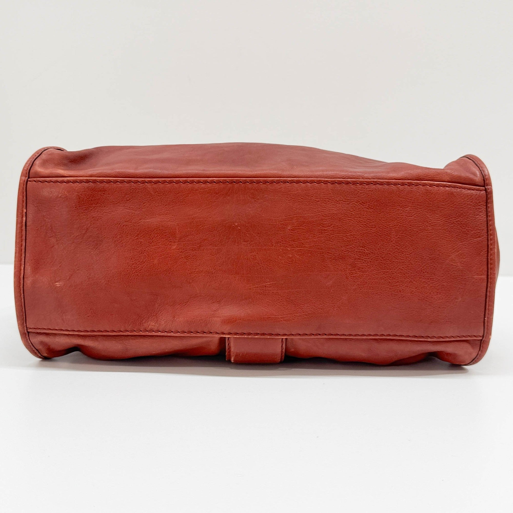 Stirrup Rust Leather Shoulder Bag