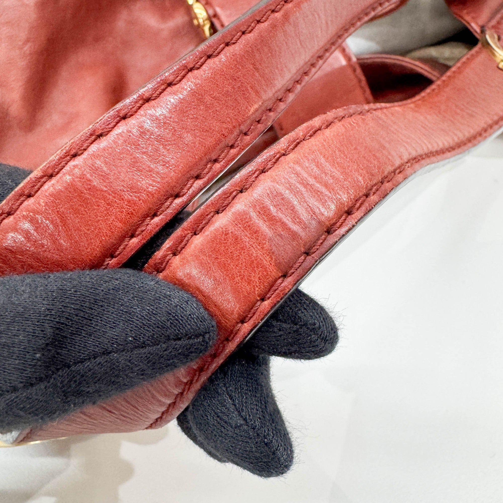 Stirrup Rust Leather Shoulder Bag