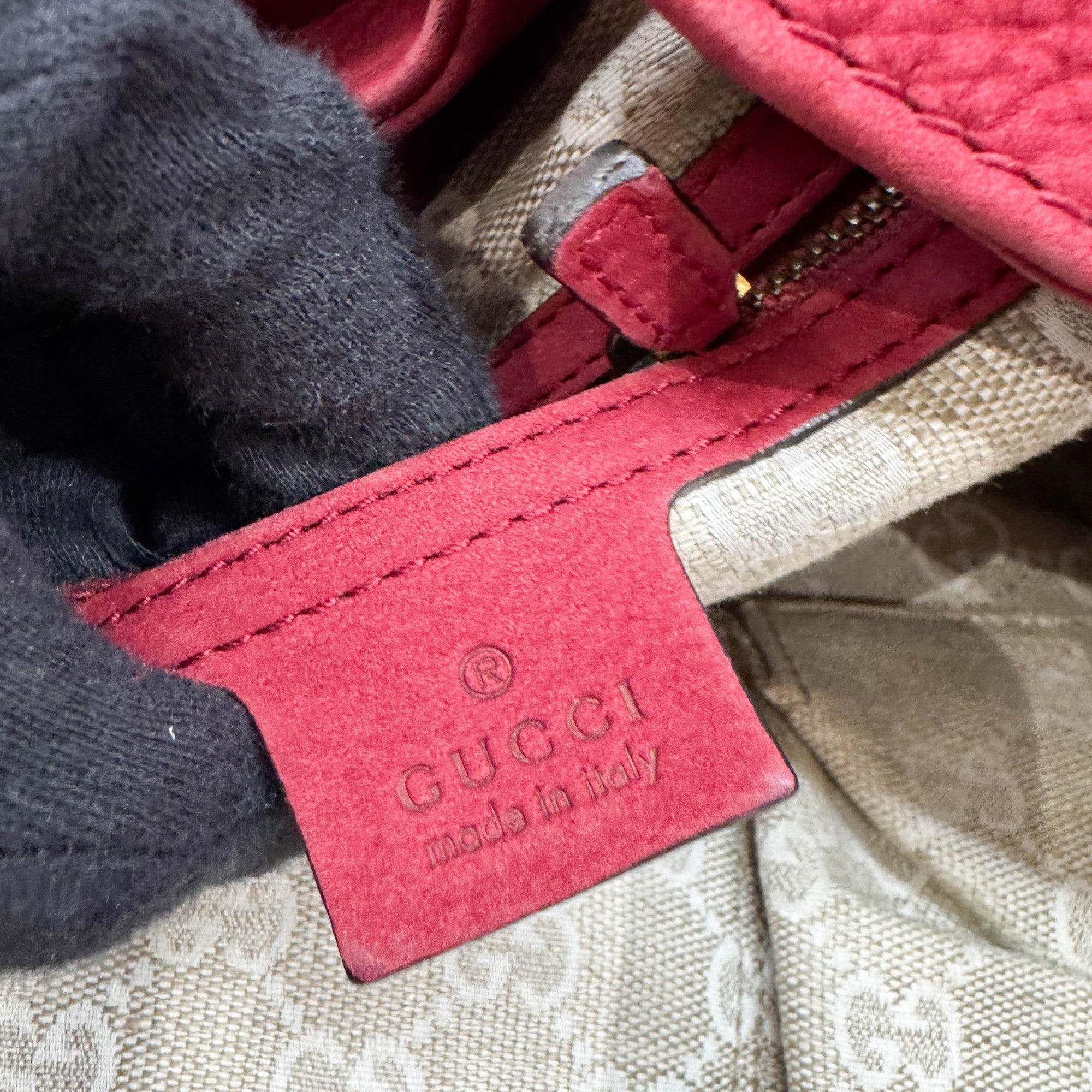 Stirrup Cherry Leather Shoulder Bag