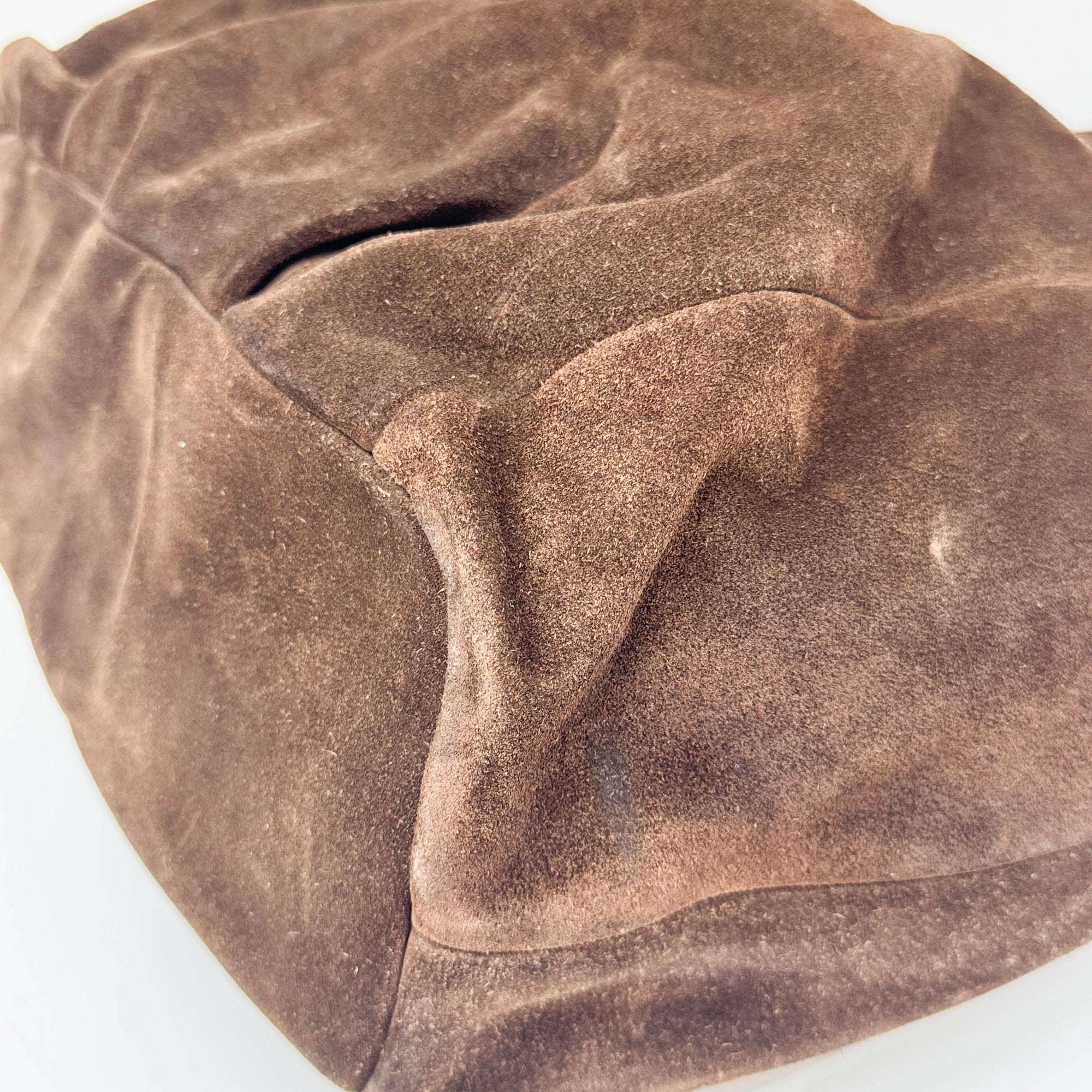 Brown Suede Two Way Bag
