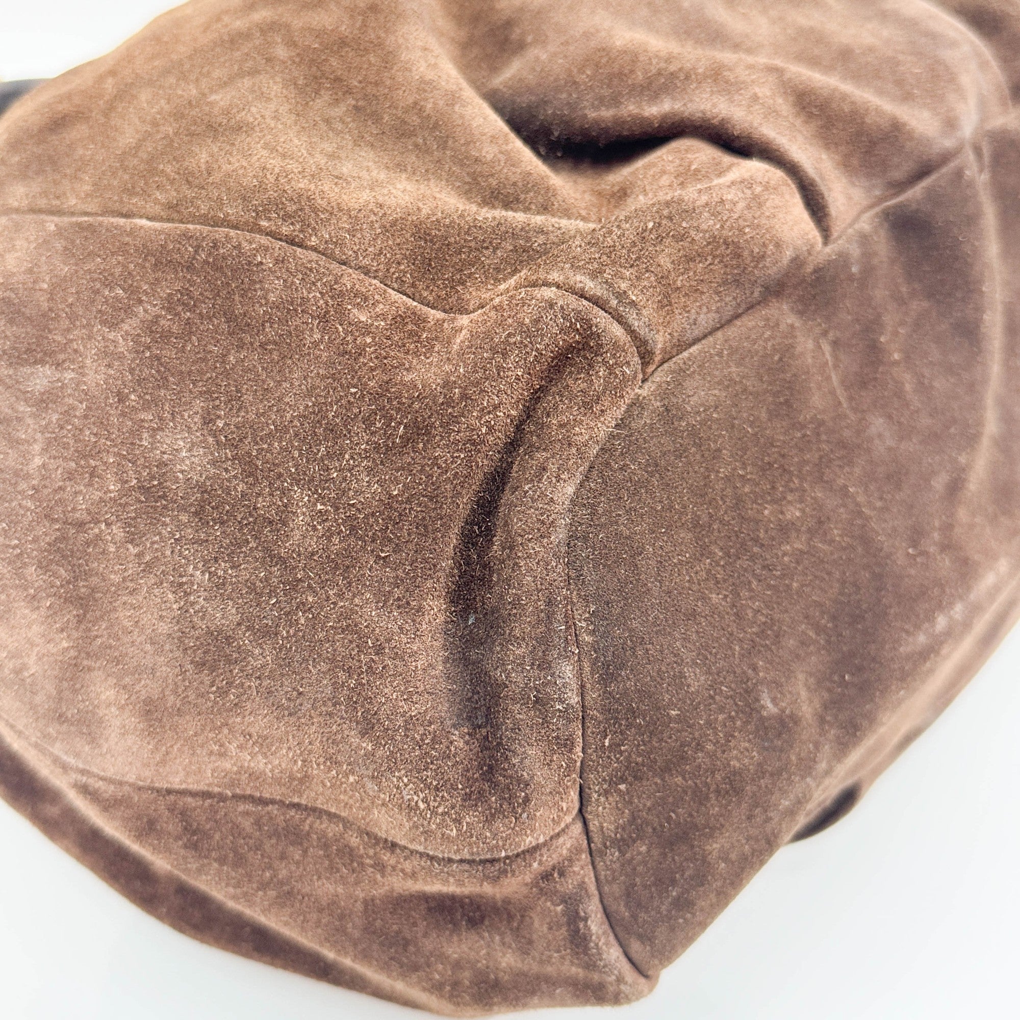 Brown Suede Two Way Bag