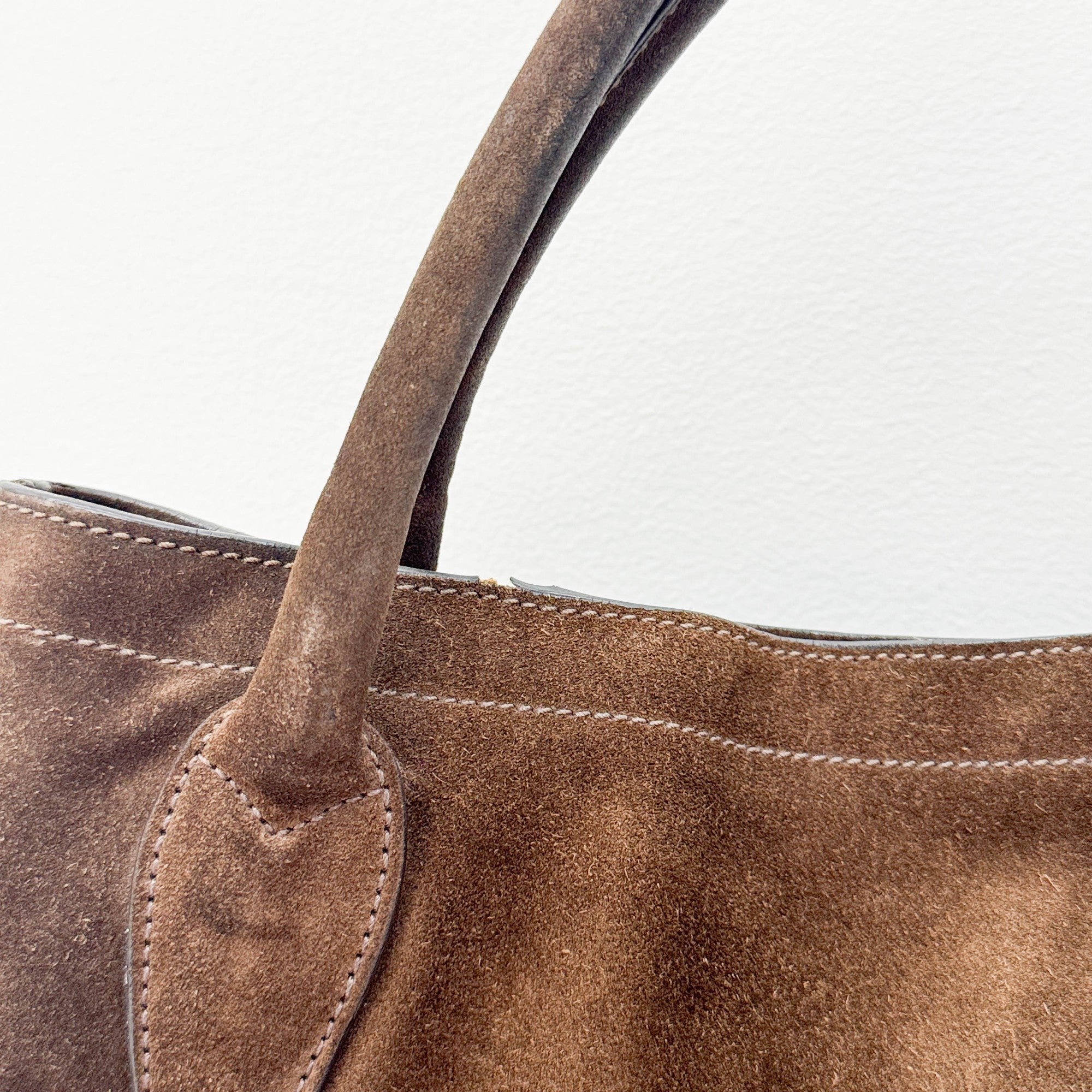 Brown Suede Two Way Bag