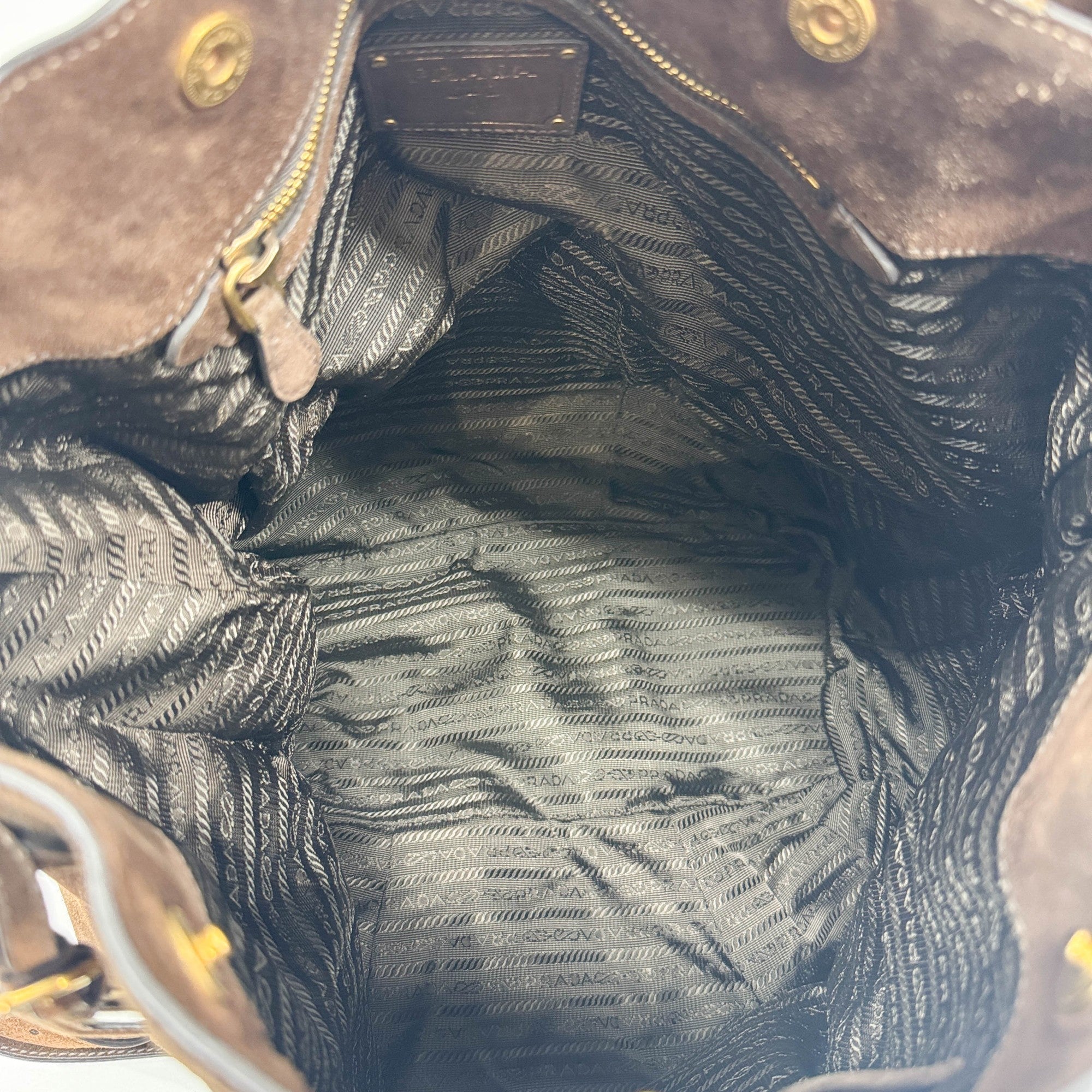 Brown Suede Two Way Bag