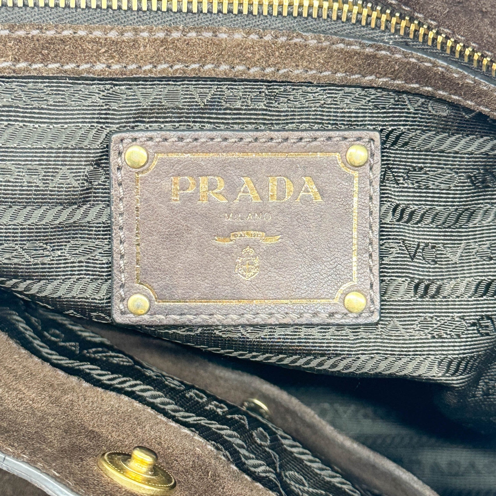 Brown Suede Two Way Bag