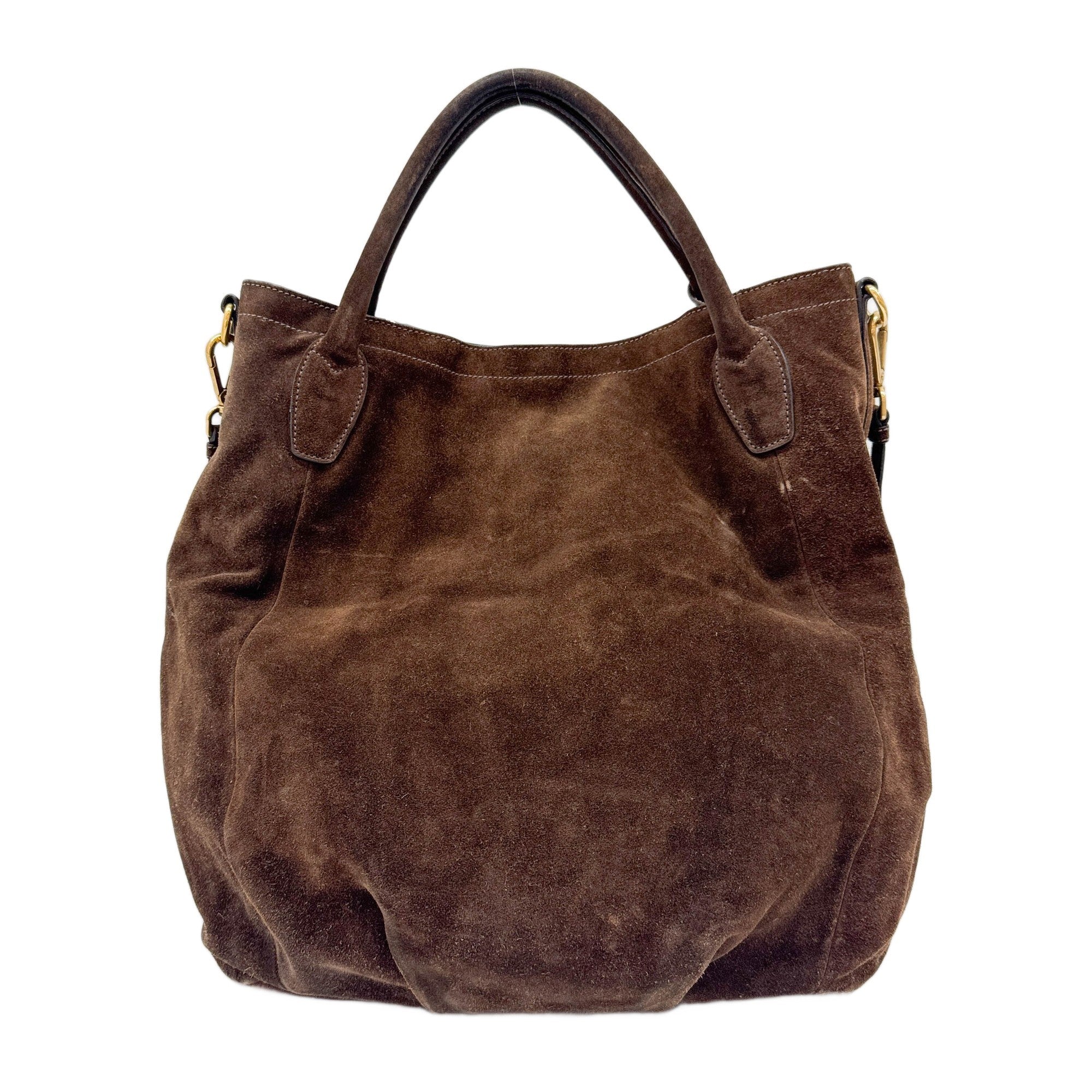Brown Suede Two Way Bag