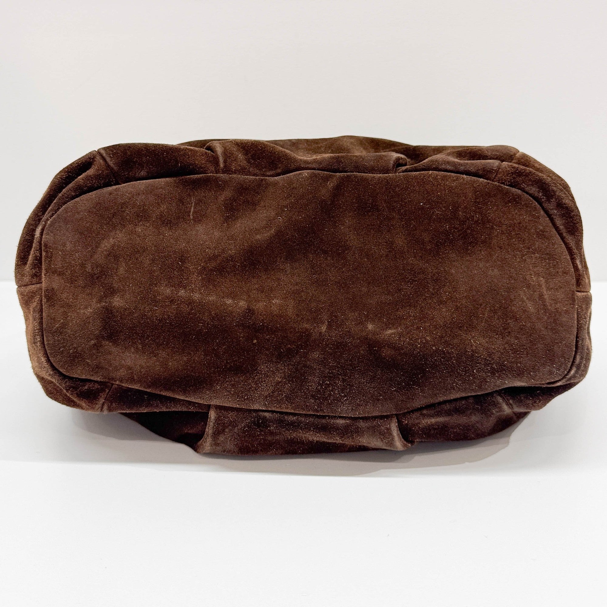 Brown Suede Two Way Bag