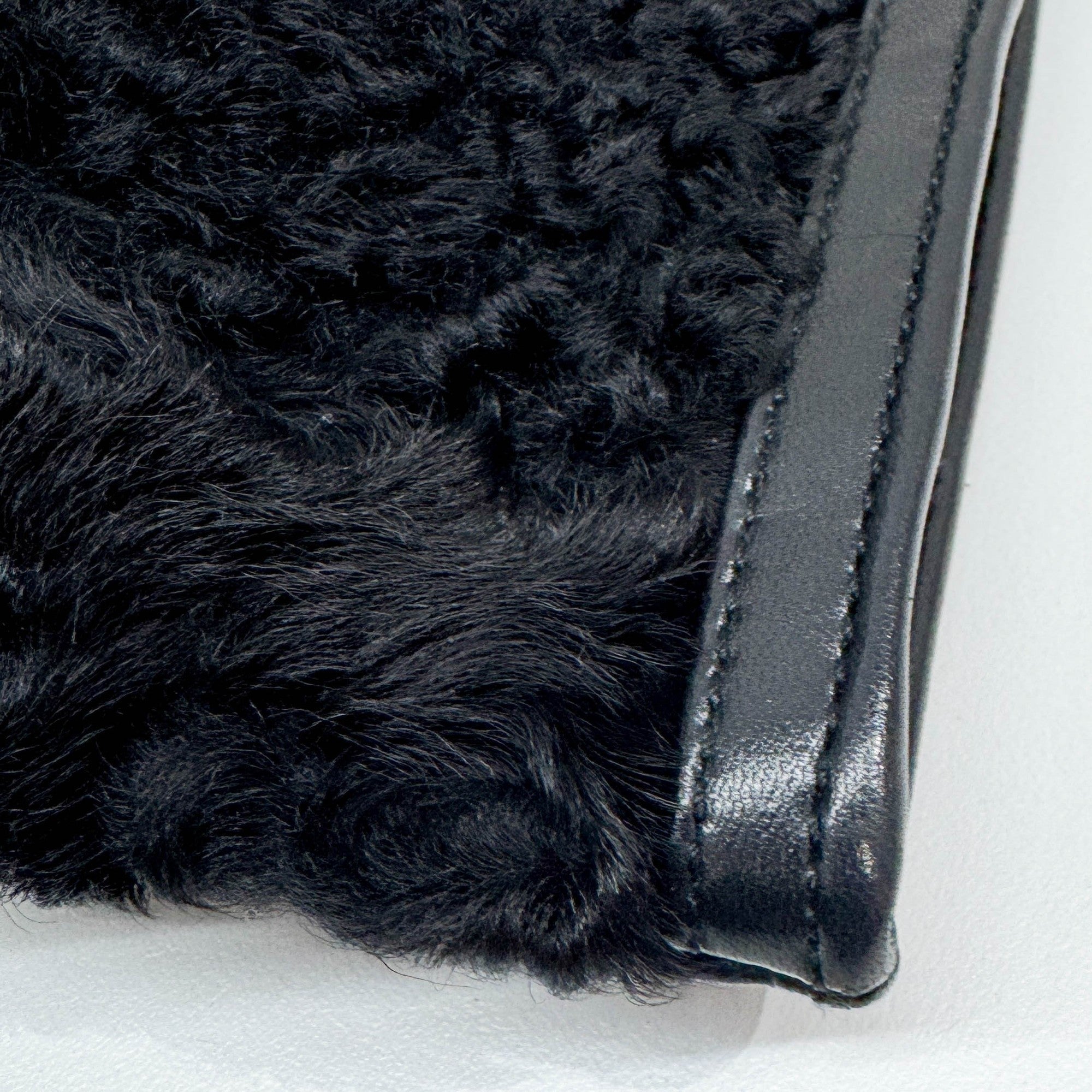 Black Wool Clutch Bag