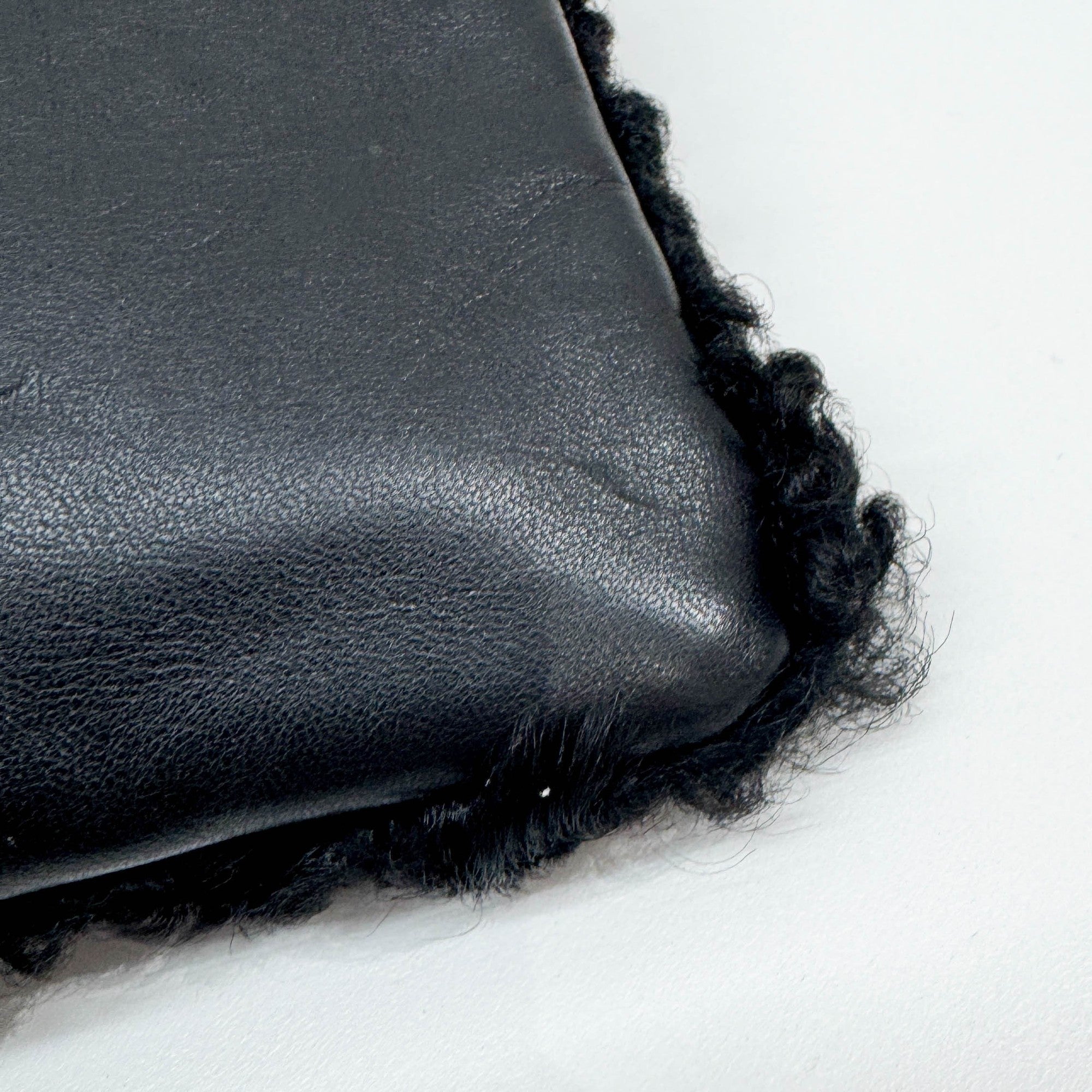 Black Wool Clutch Bag
