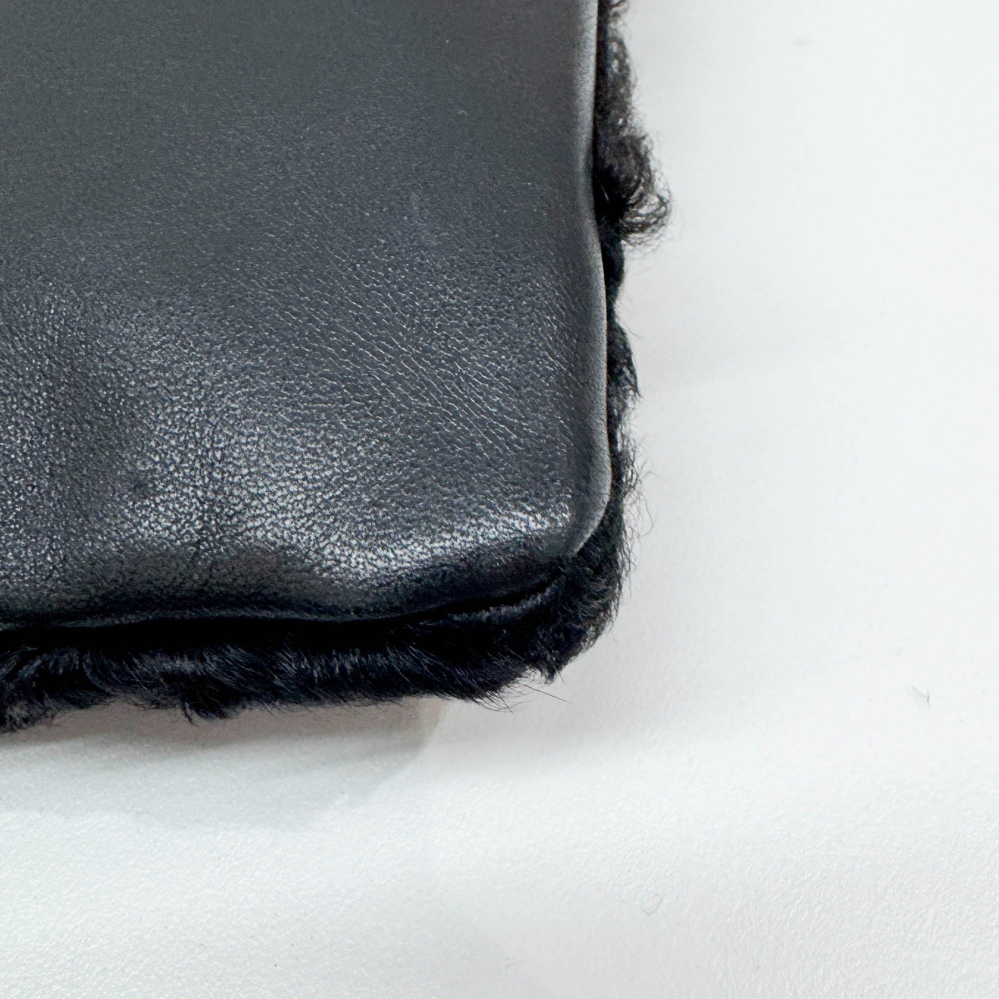 Black Wool Clutch Bag