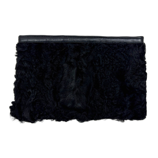 Black Wool Clutch Bag