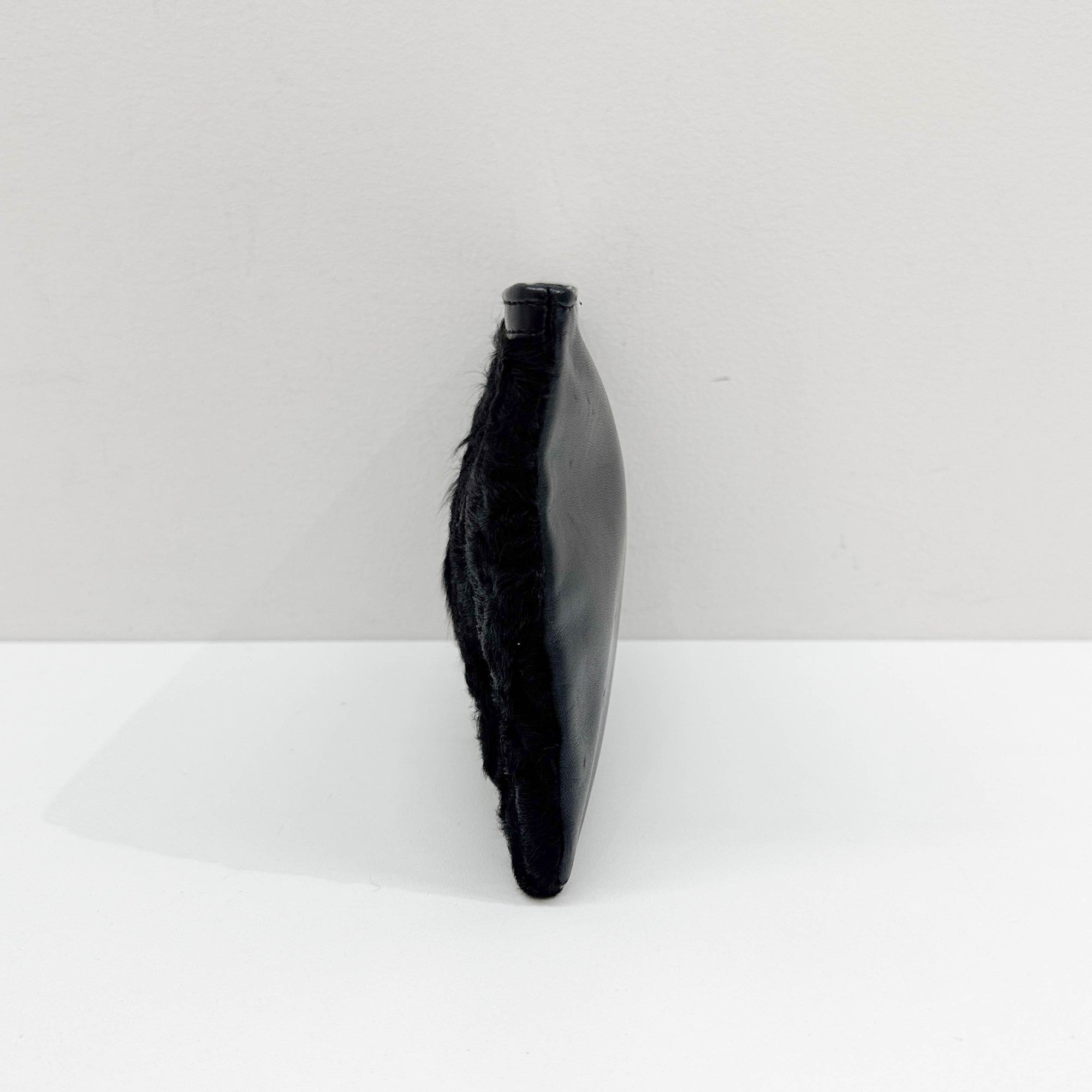 Black Wool Clutch Bag