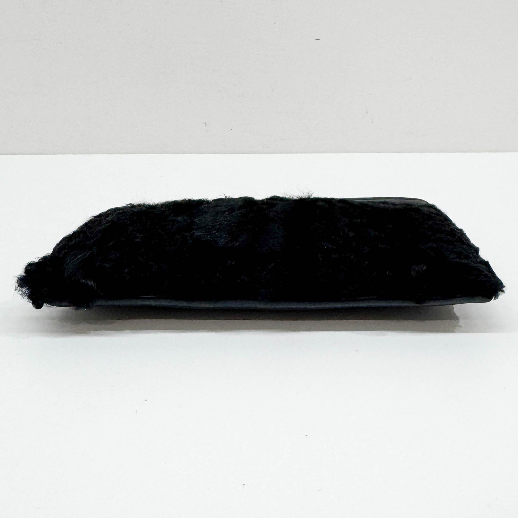 Black Wool Clutch Bag