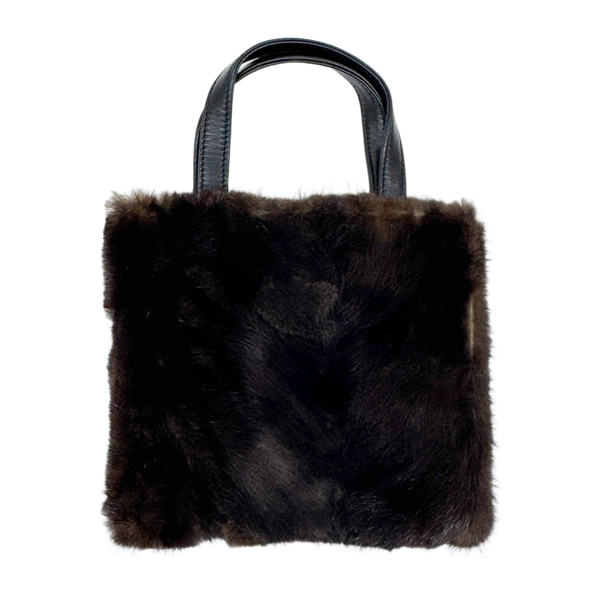 Brown Fur Hand Bag