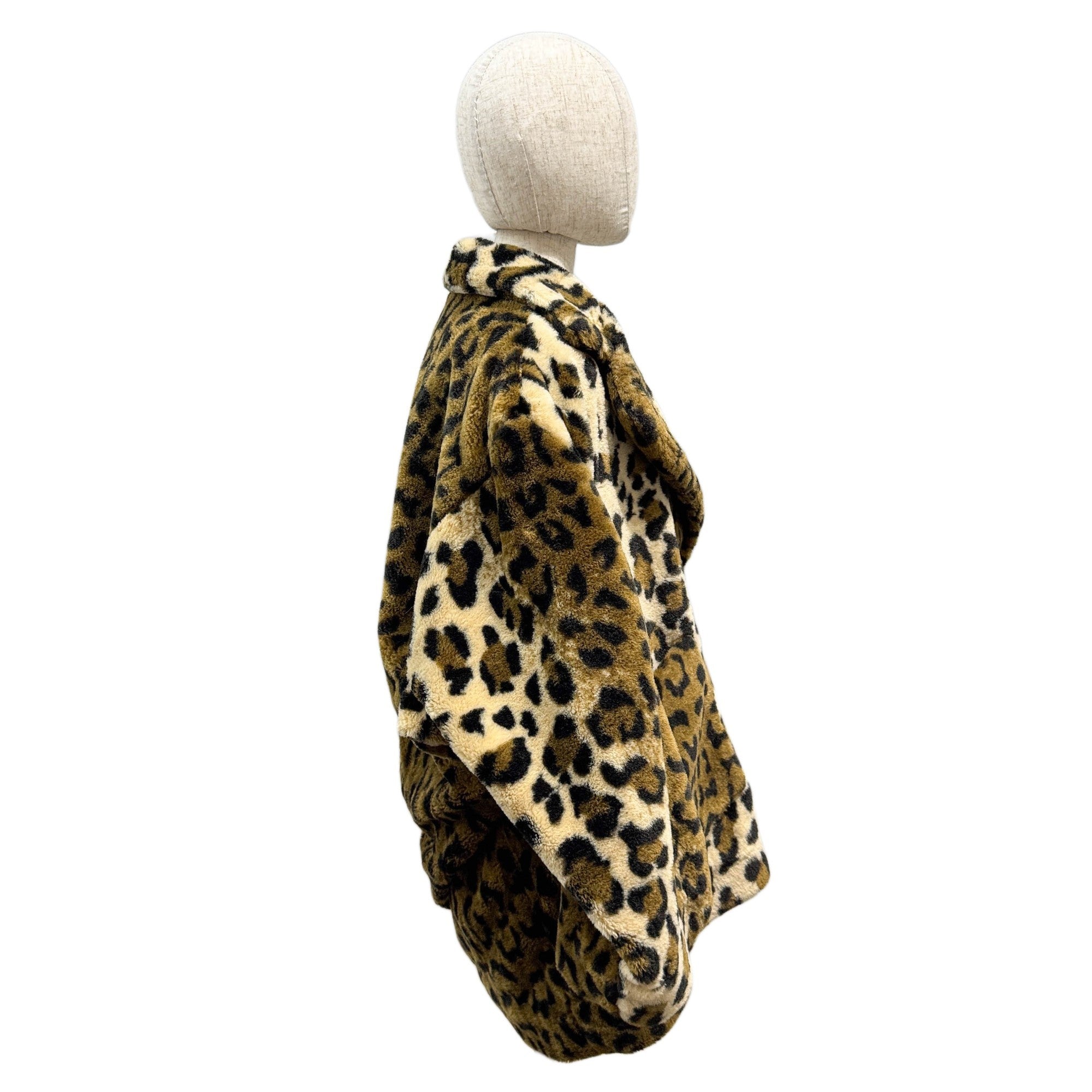 Size 00 Multicolor Leopard Print Polyester Coat