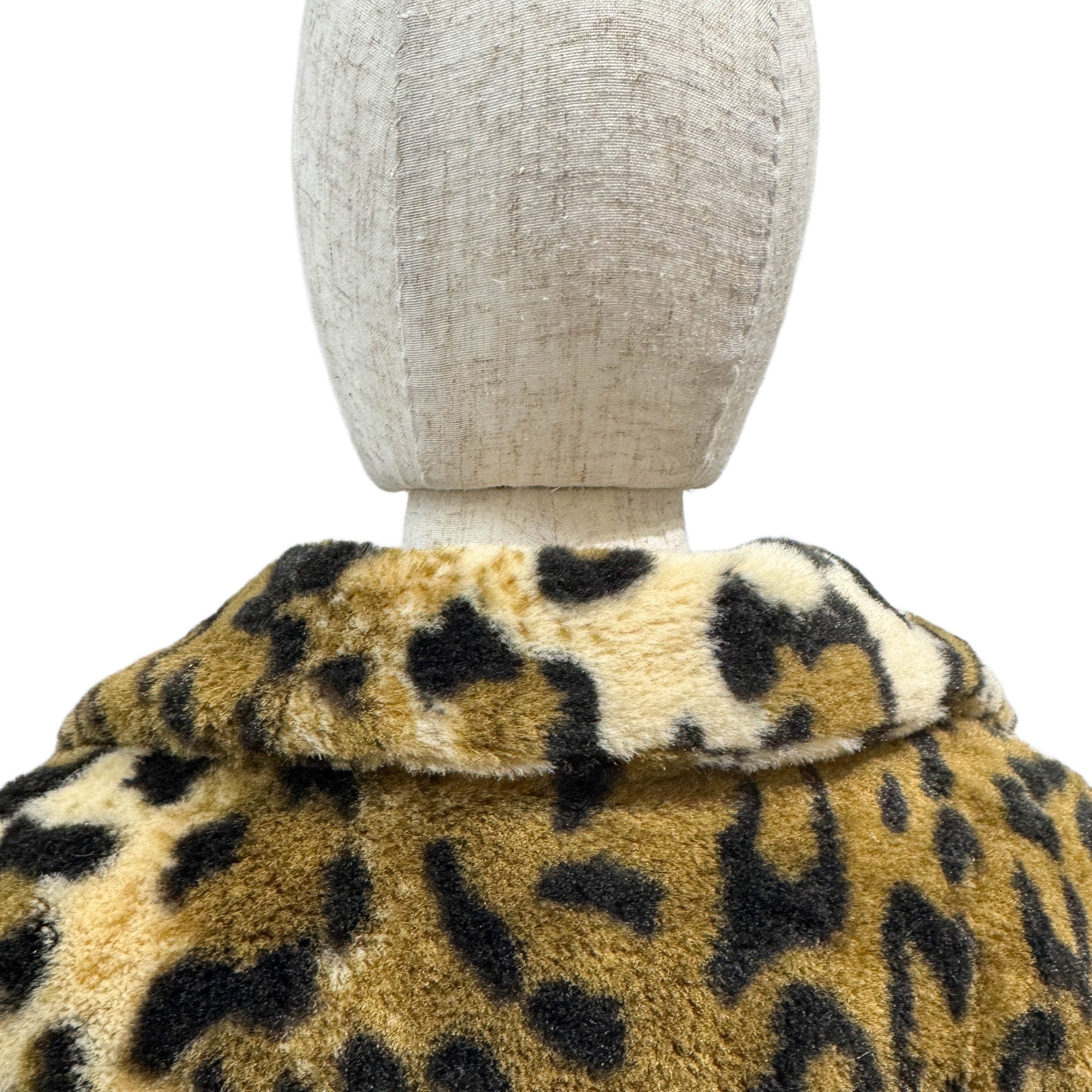 Size 00 Multicolor Leopard Print Polyester Coat