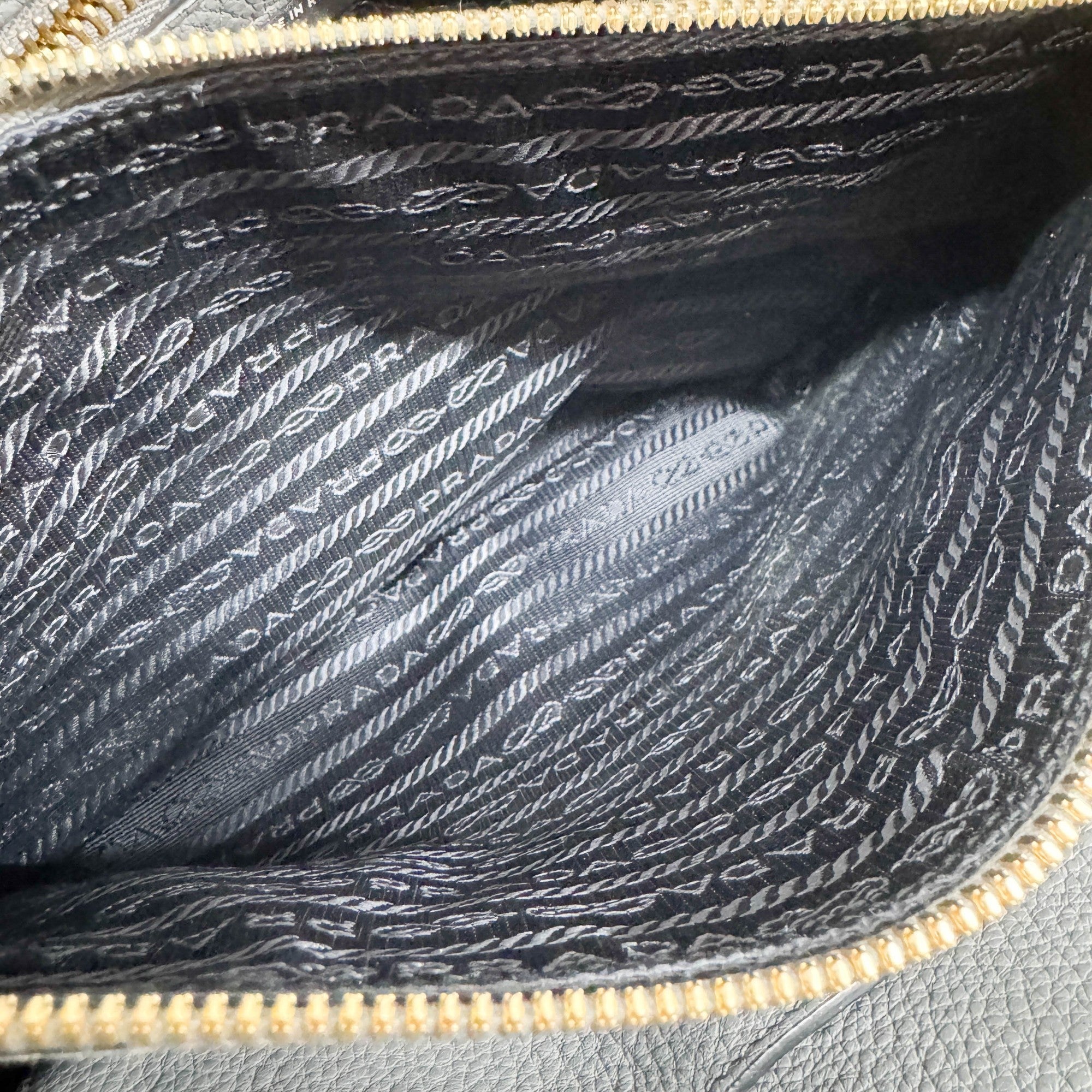 Gray Leather Two Way Bag