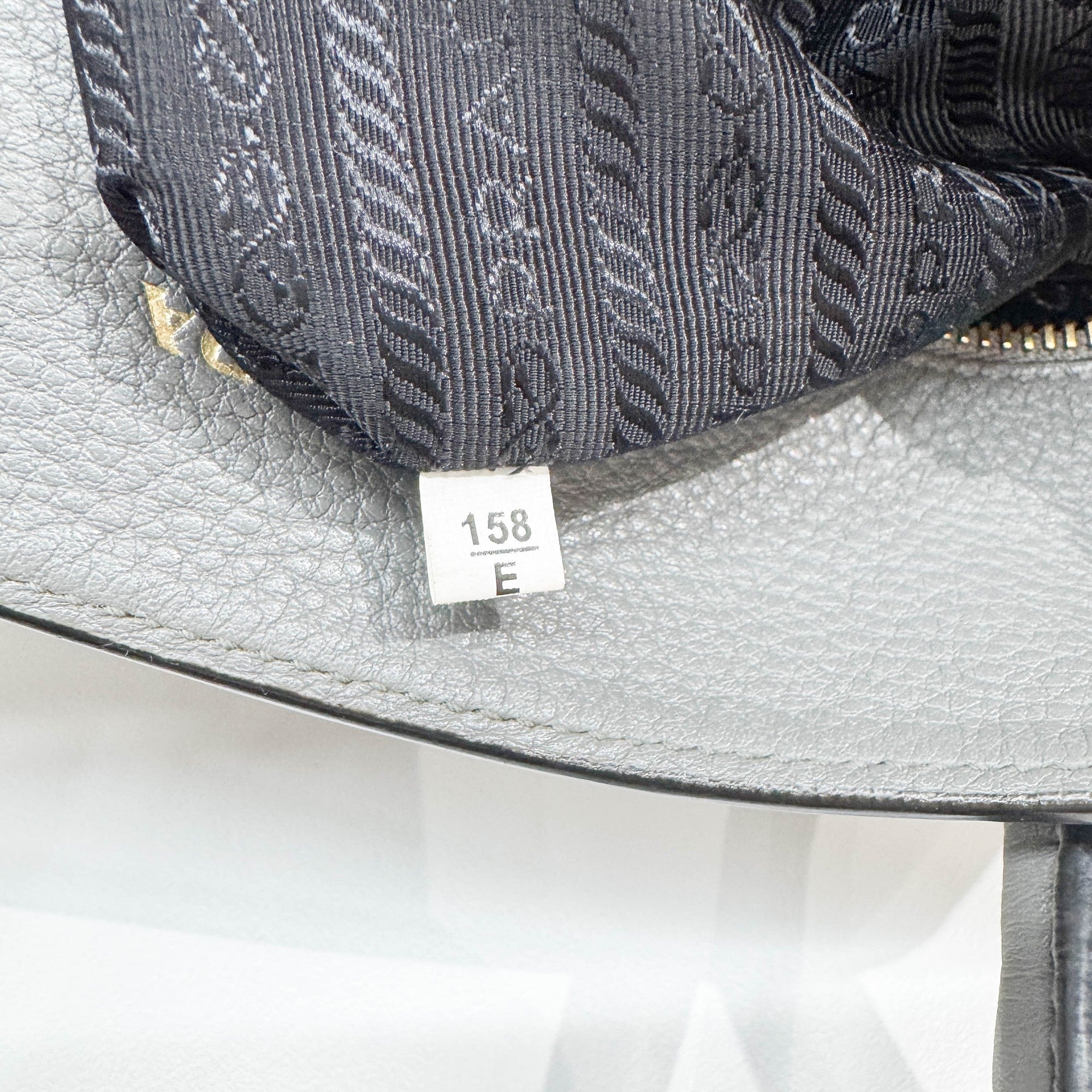 Gray Leather Two Way Bag