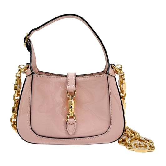 Mini Jackie Pink Patent Leather Two Way Bag