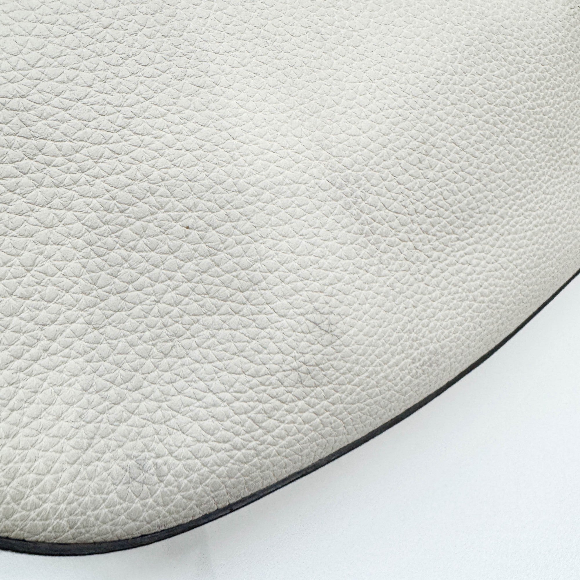 Jackie Eggshell White Leather Shoulder Bag