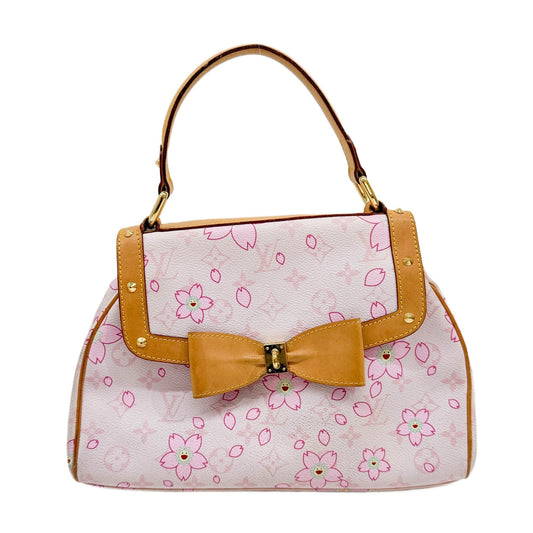 LV x Takashi Murakami Cherry Blossom Sac Retro Pink Monogram Canvas Hand Bag