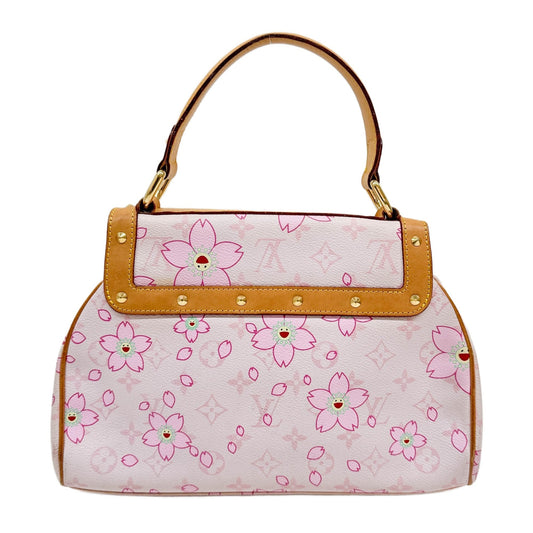 LV x Takashi Murakami Cherry Blossom Sac Retro Pink Monogram Canvas Hand Bag