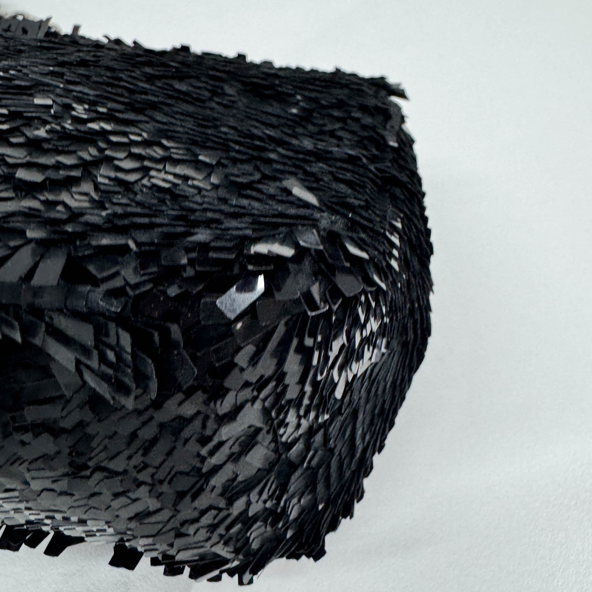 Classic Flap Black Sequin Shoulder Bag