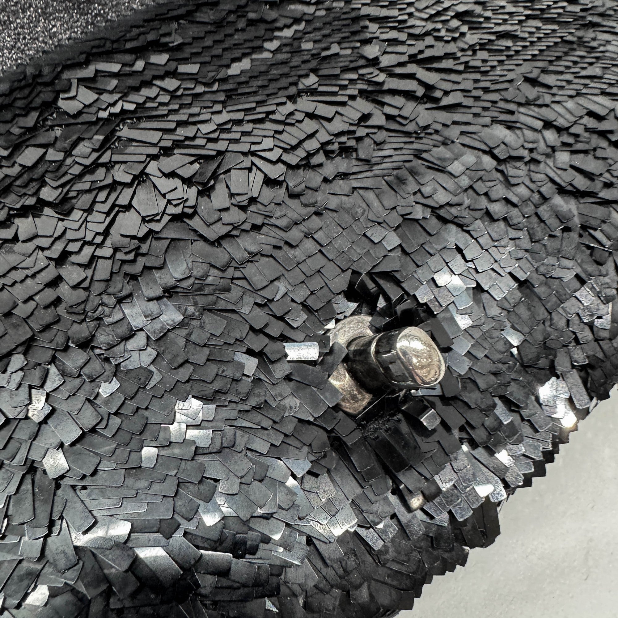 Classic Flap Black Sequin Shoulder Bag