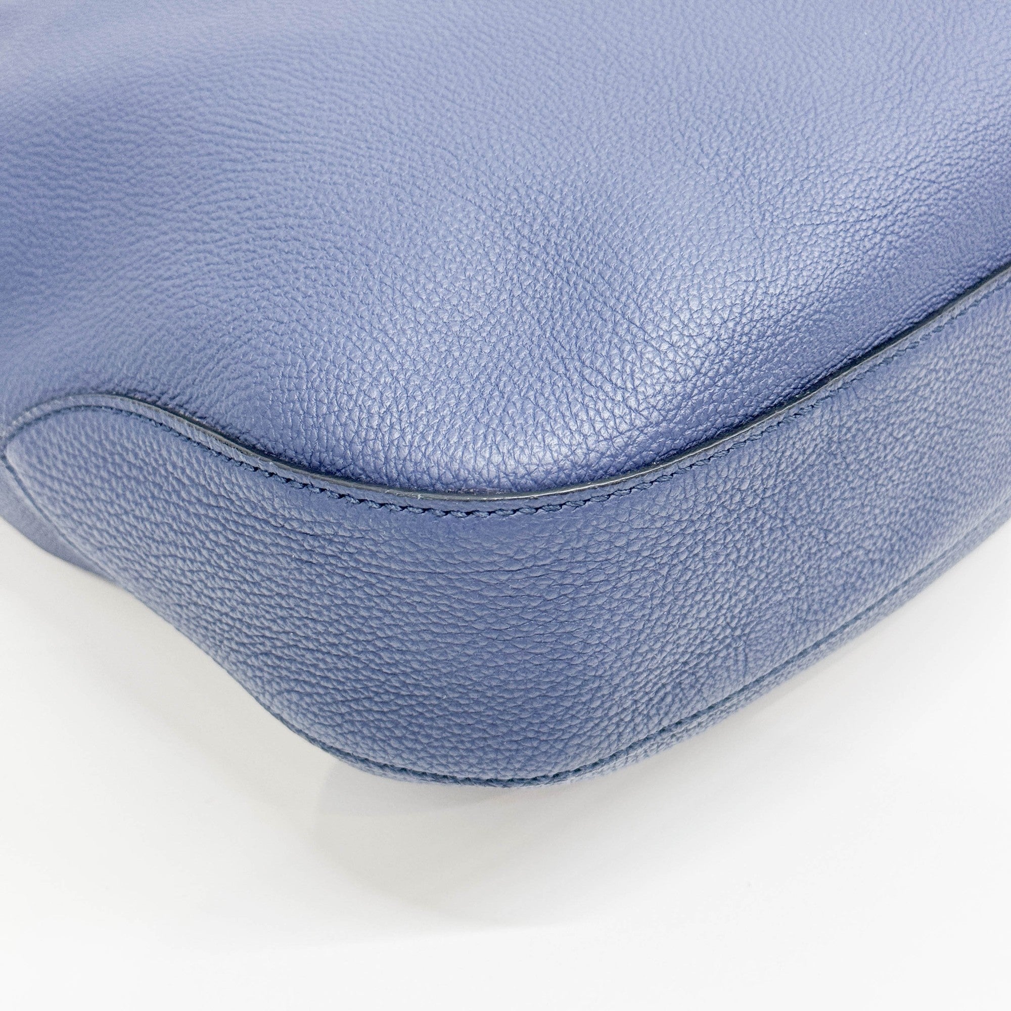 Jackie Sapphire Leather Shoulder Bag